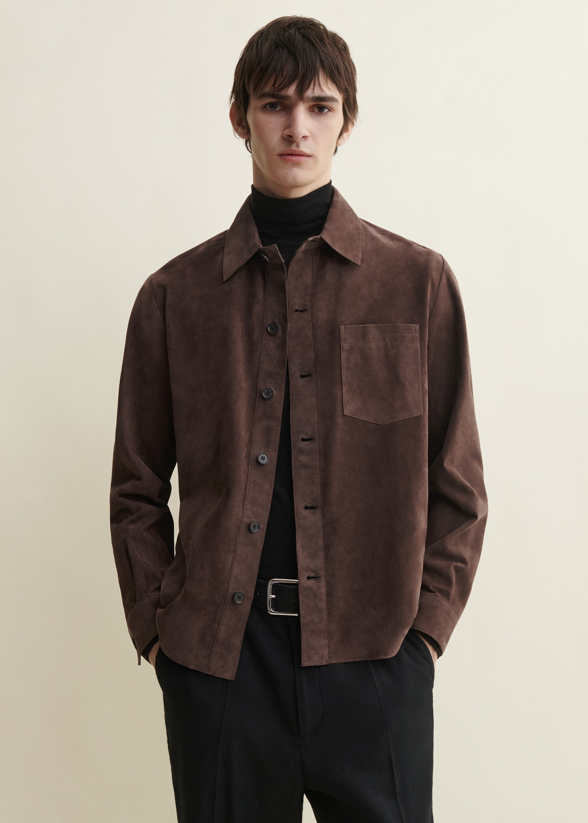 DINO | Suede Shirt | MUD BROWN