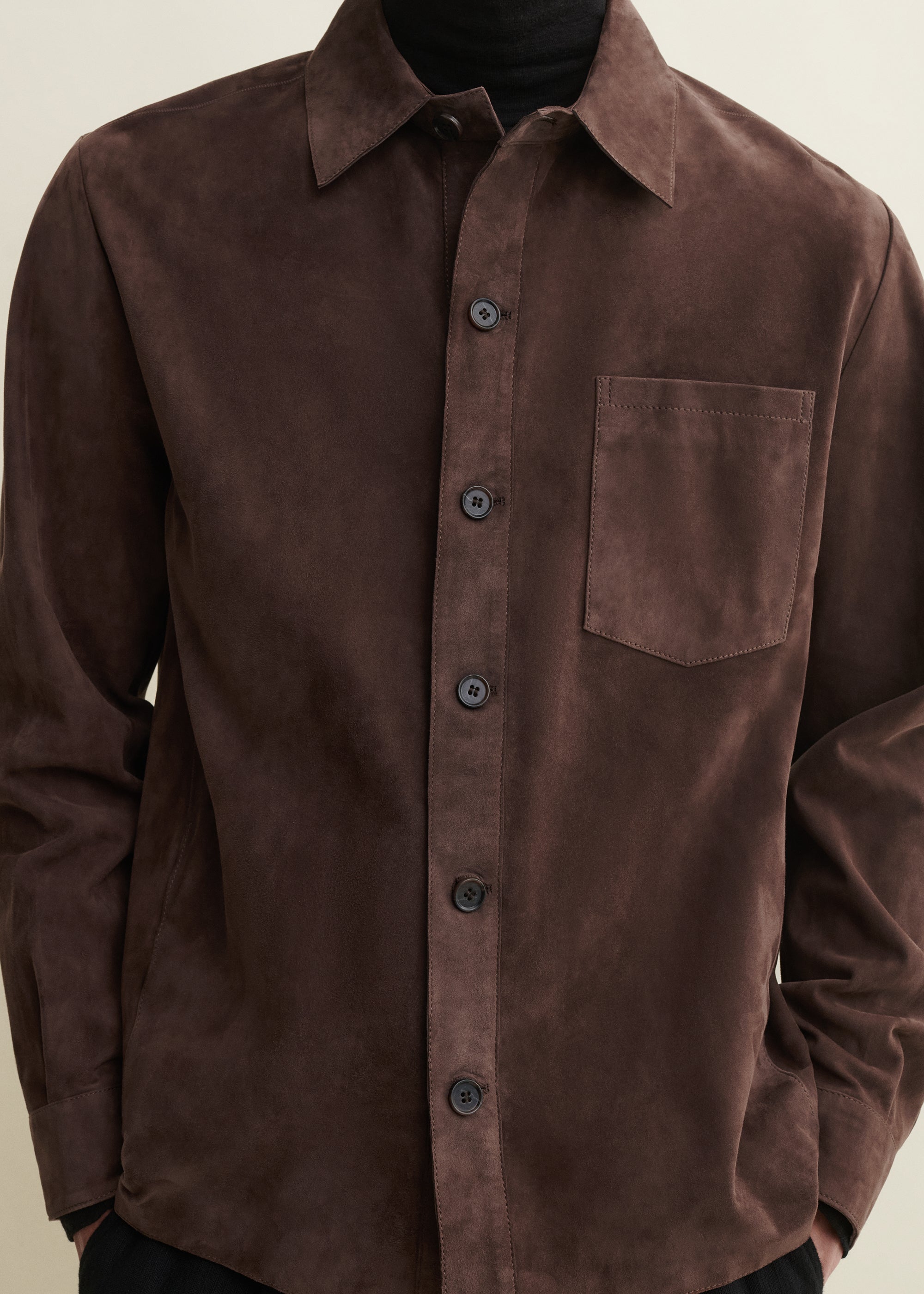 DINO | Suede Shirt | MUD BROWN