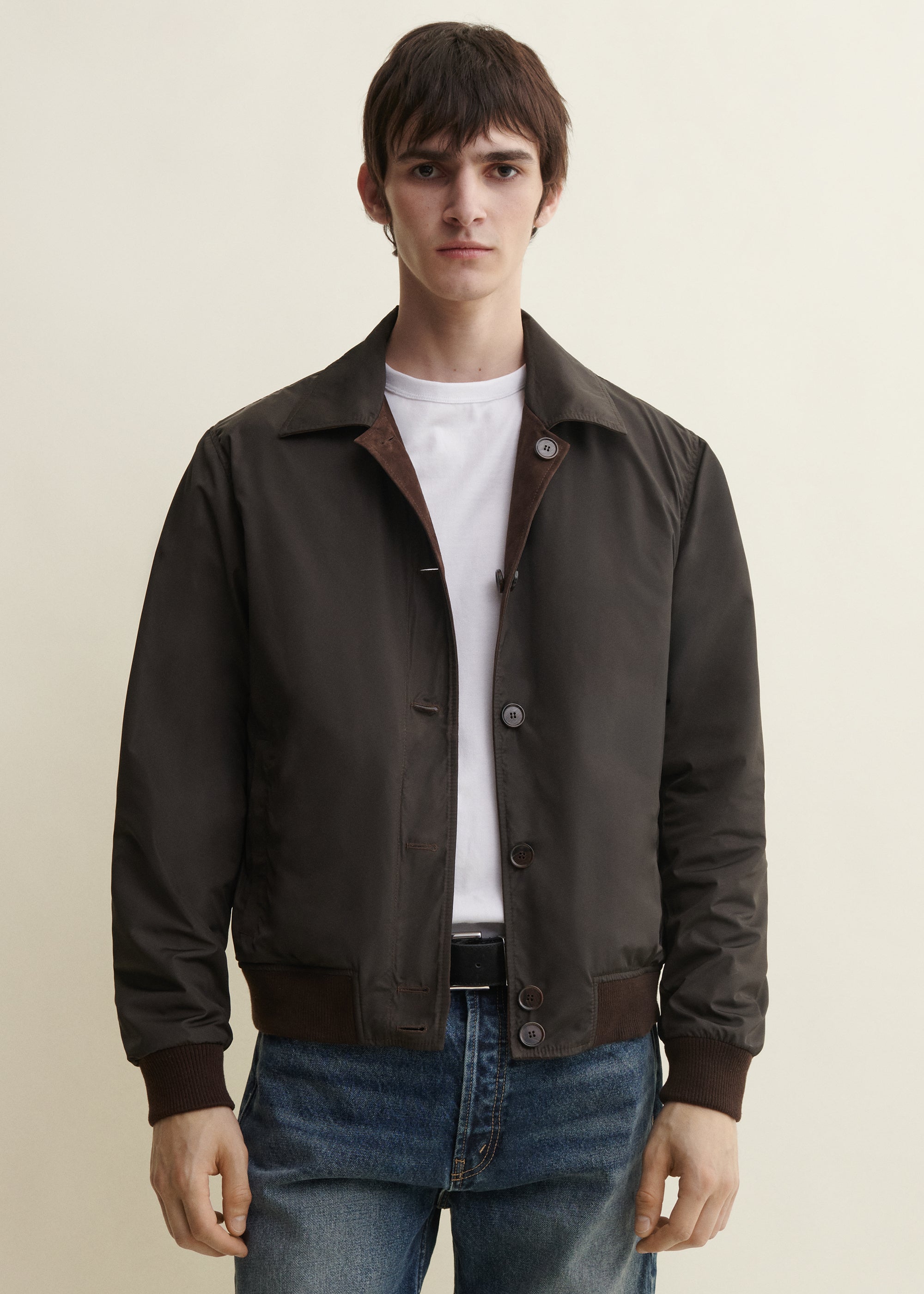 TOMME | Suede Jacket | Mud Brown