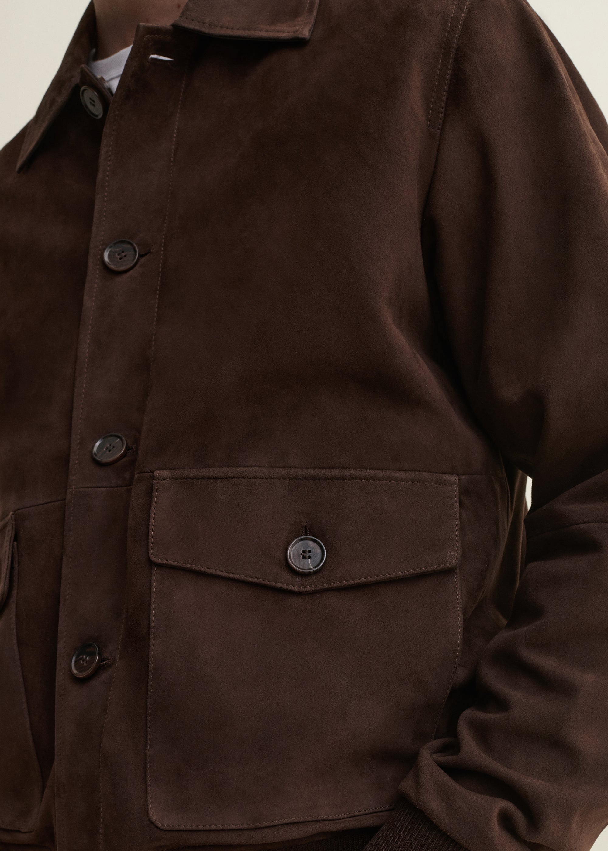 TOMME | Suede Jacket | Mud Brown