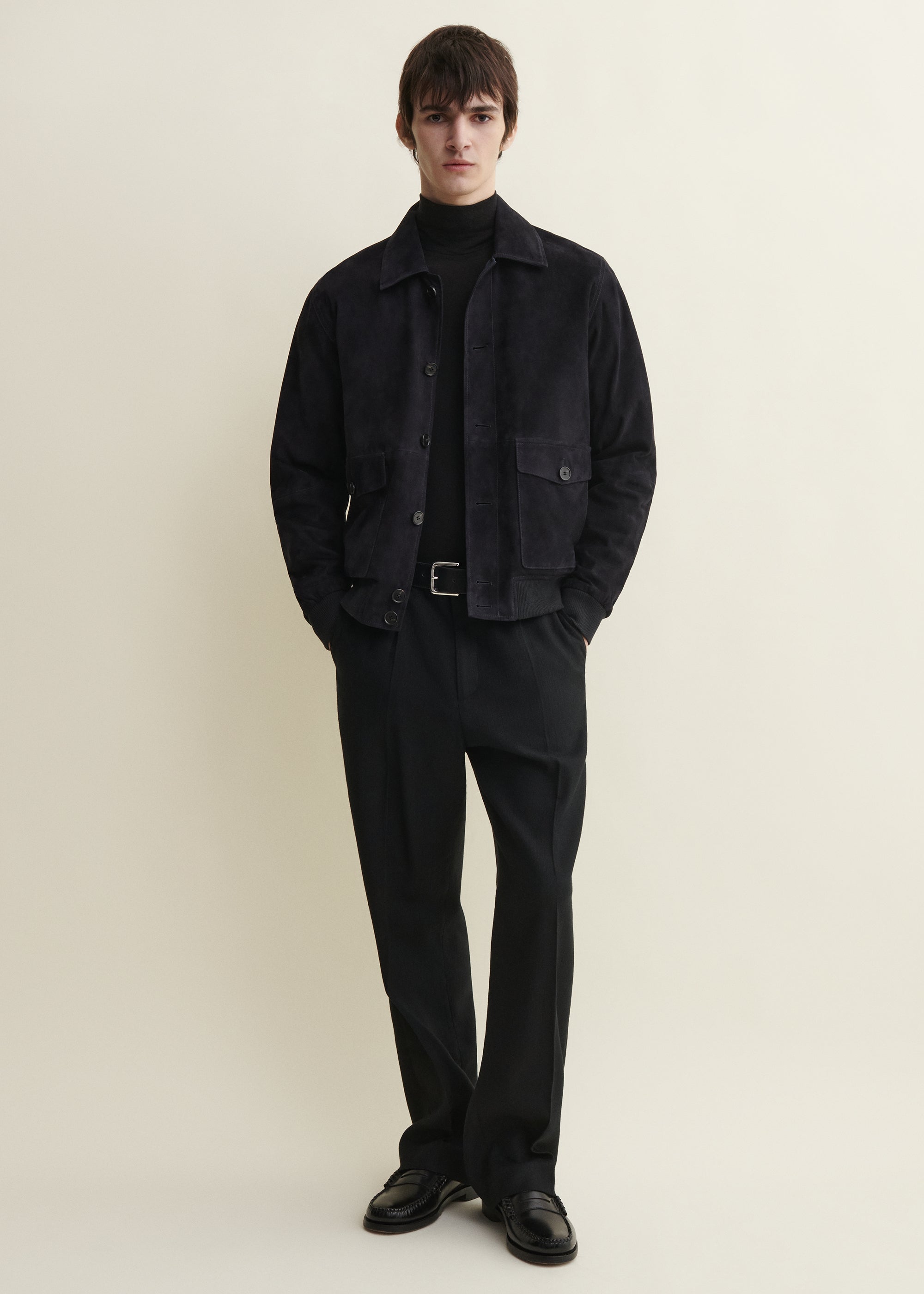 TOMME | Suede Jacket | Dark Navy