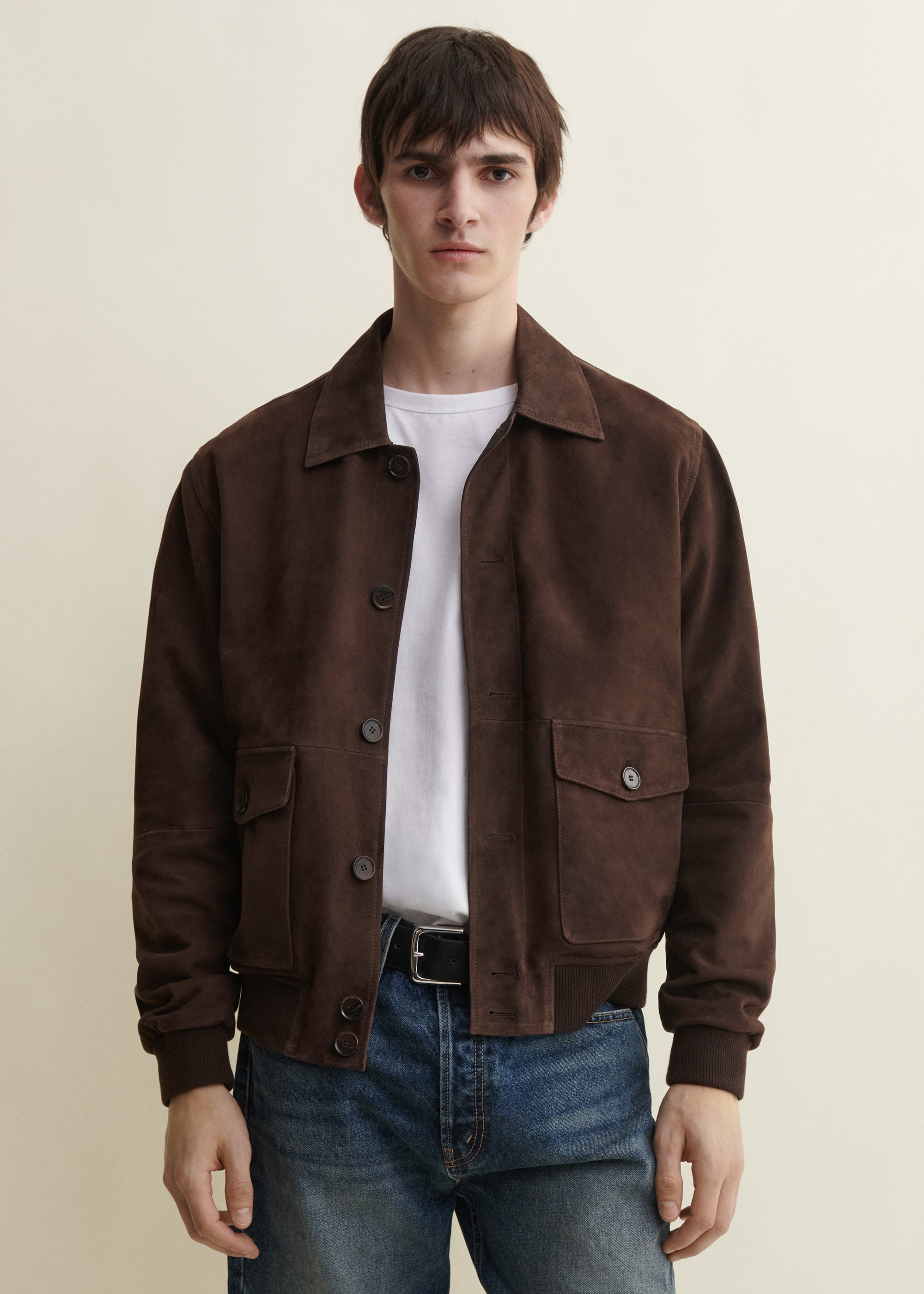 TOMME | Suede Jacket | Mud Brown