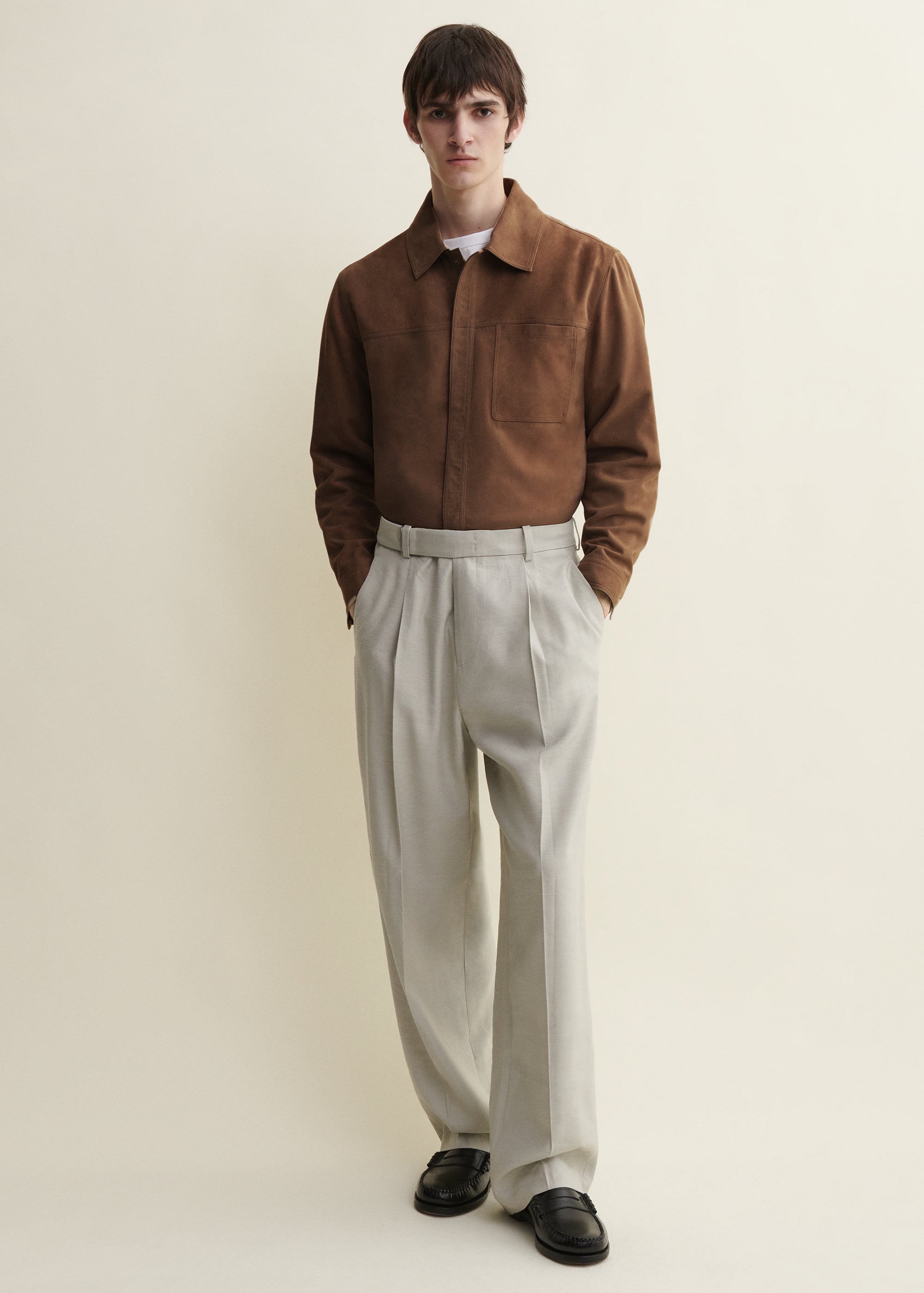 NIKLAS | Suede Shirt | Saddle