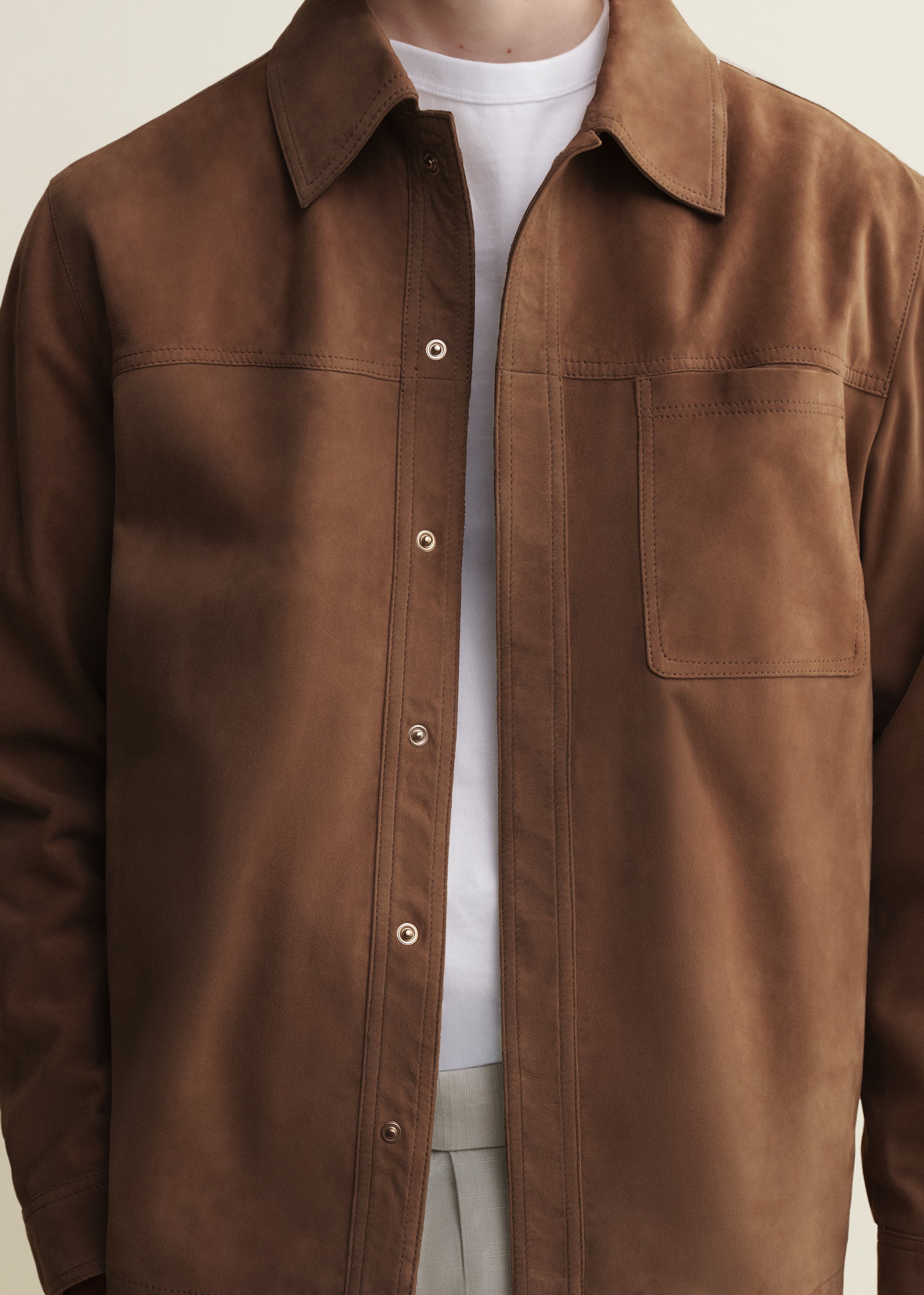 NIKLAS | Suede Shirt | Saddle