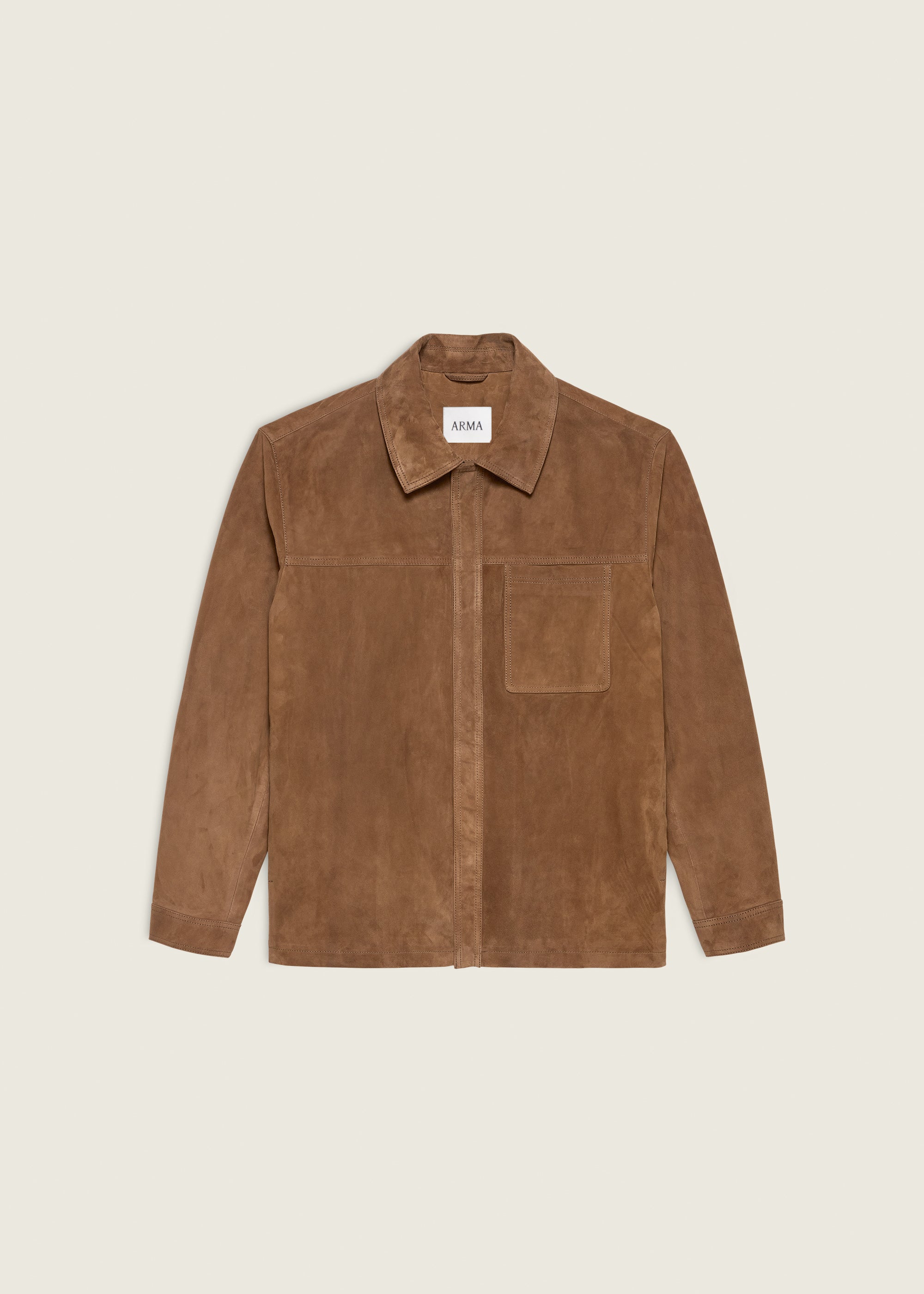 NIKLAS | Suede Shirt | Saddle