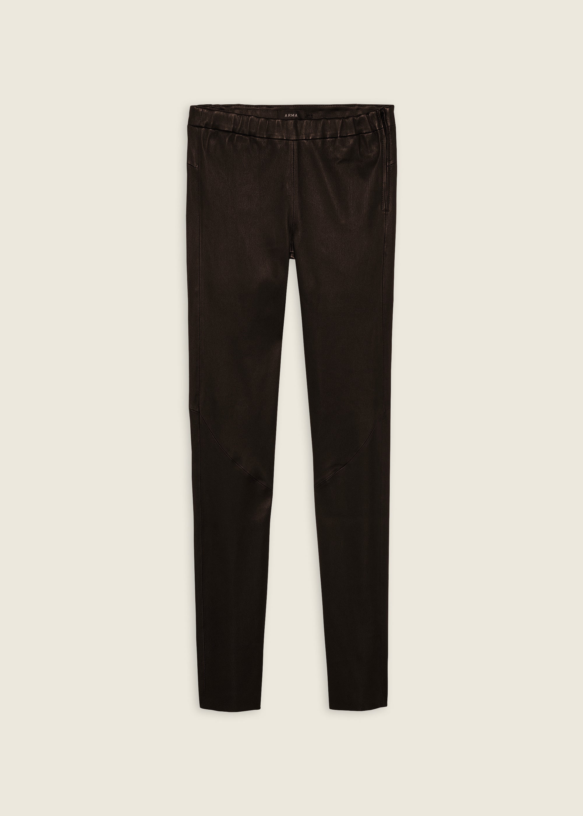 ROCHE | Leder Leggings | Coffee Bean