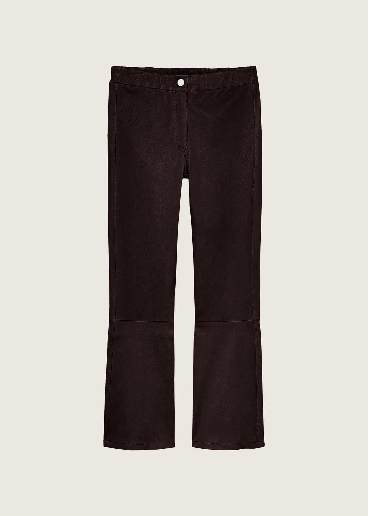 Lively | Leder Kick-Flare Leggings | Coffee Bean