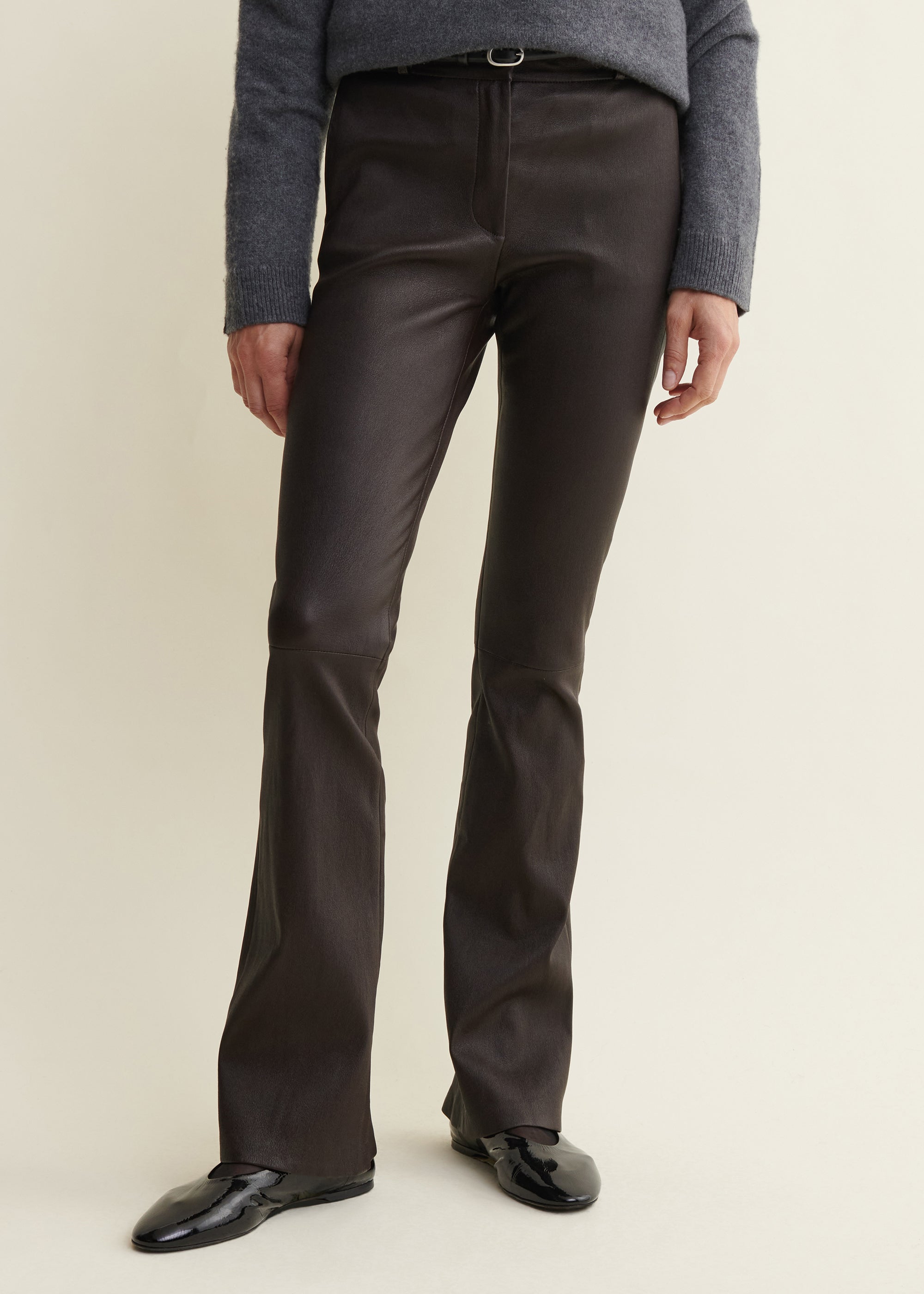 LUCIA | Stretch Lederhose | Coffee Bean