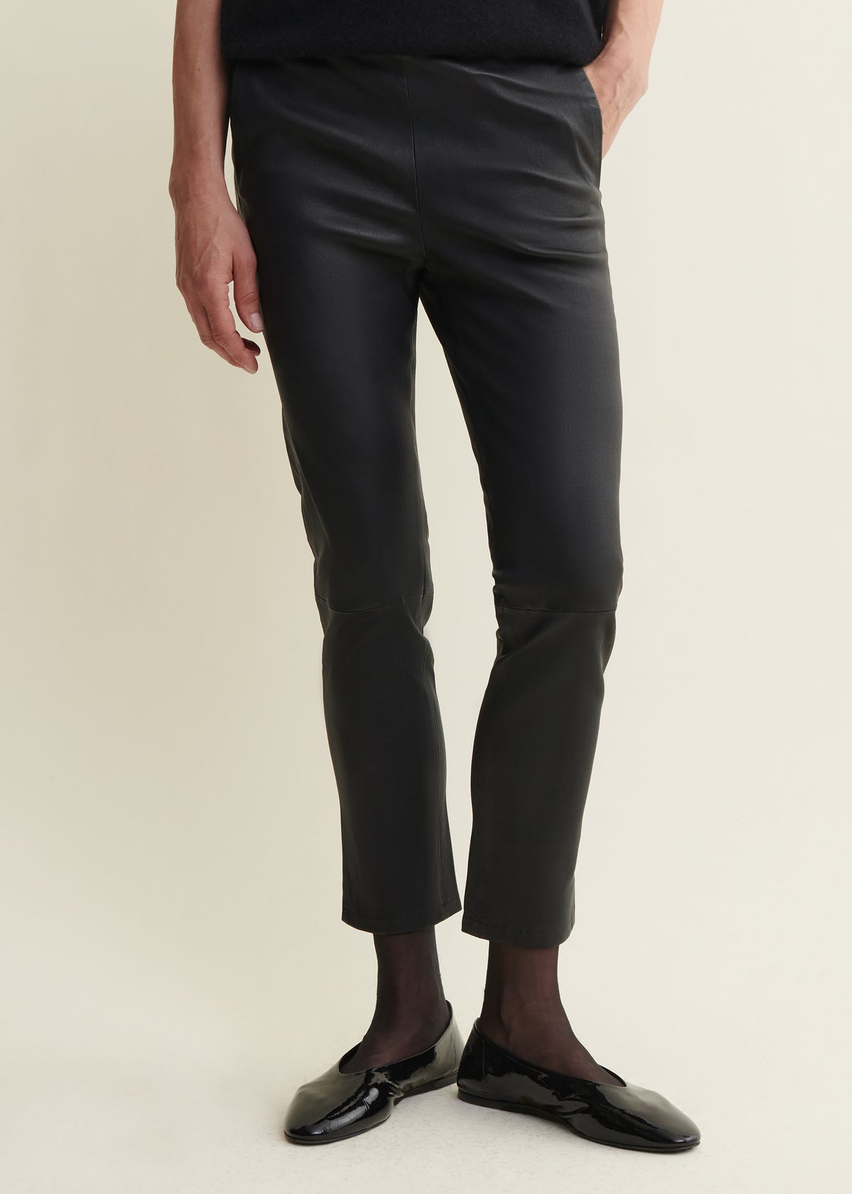 PROVENCE | Leather Chino Legging | Black