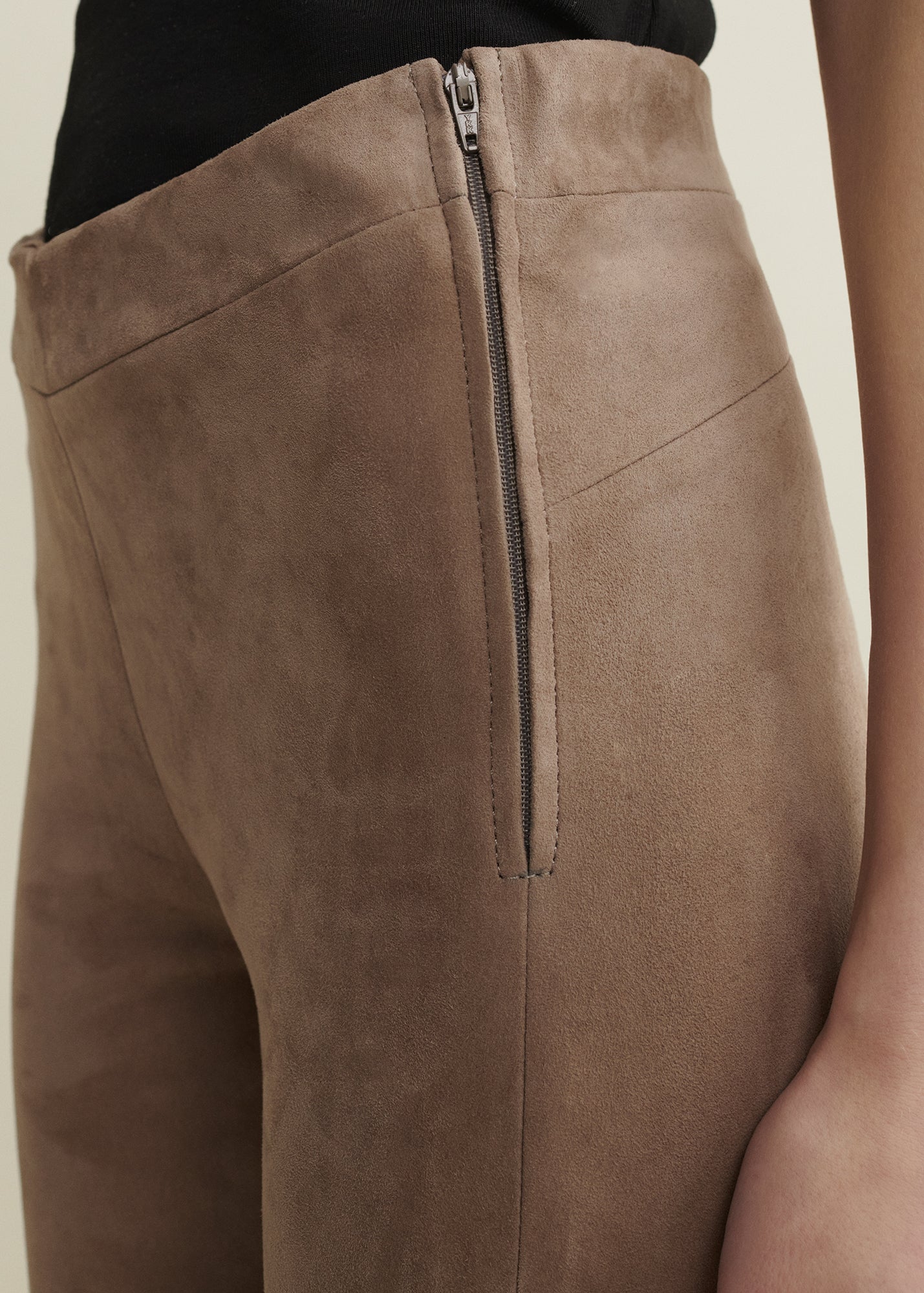 ROCHE | Suede Legging | Grey-Taupe