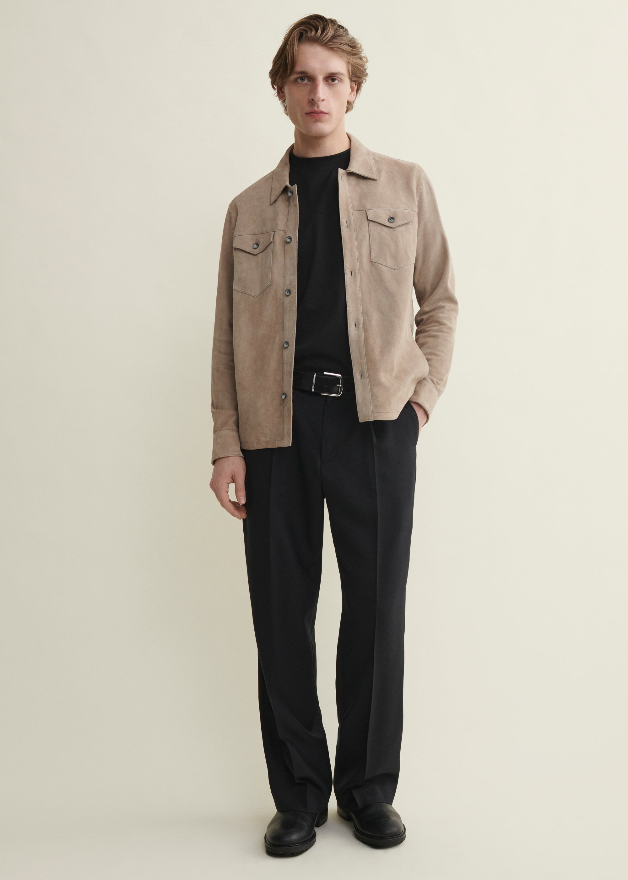 DEX | Wildleder Westernhemd | Grey-Taupe