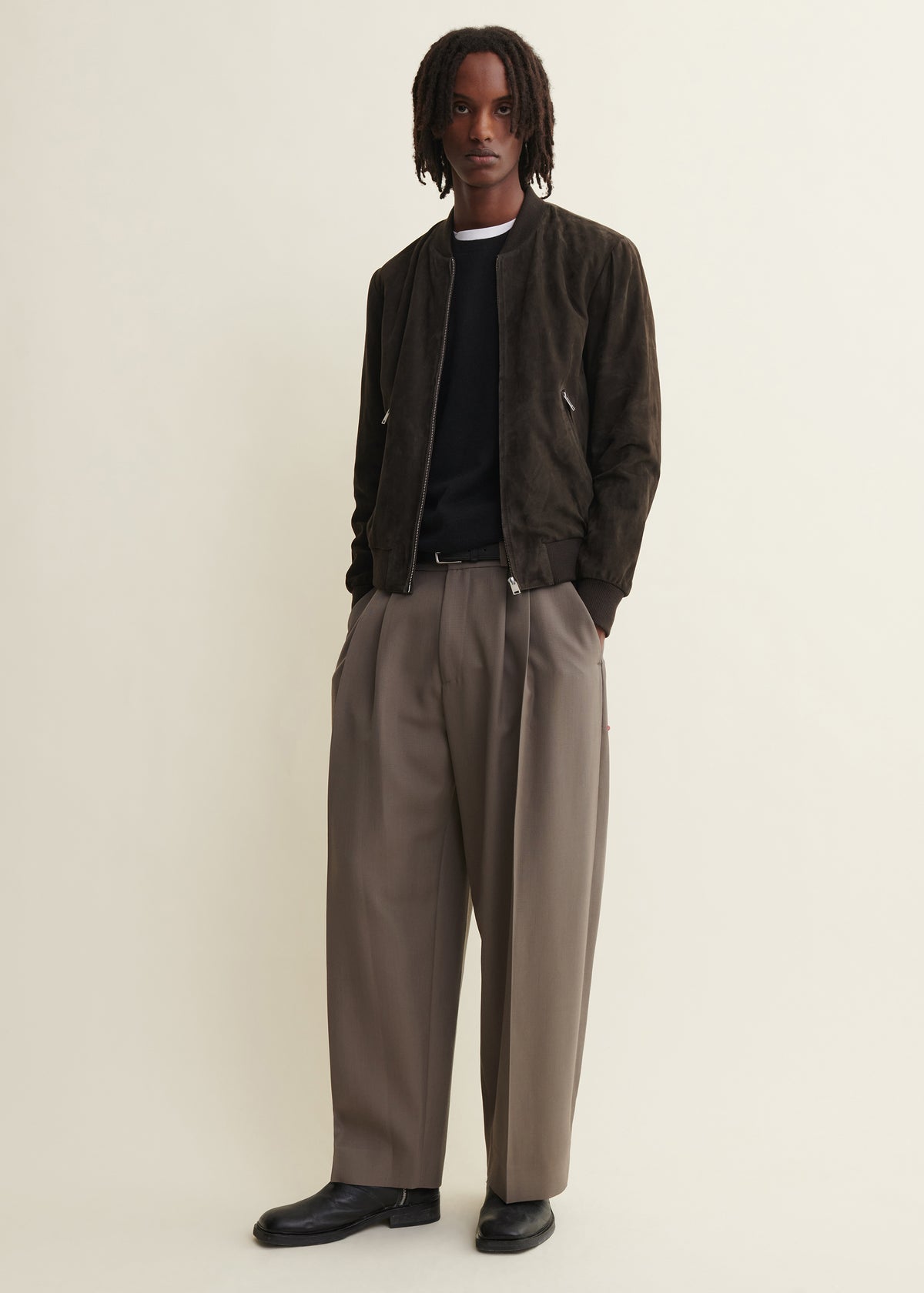 DIDIER | Suede Bomber Jacket | Iron
