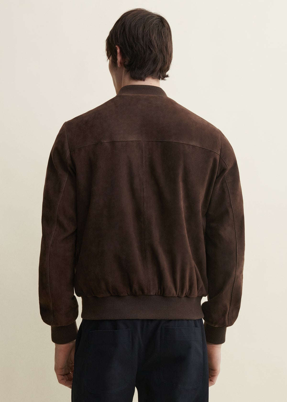 Didier | Suede Bomber Jacket | Mud Brown