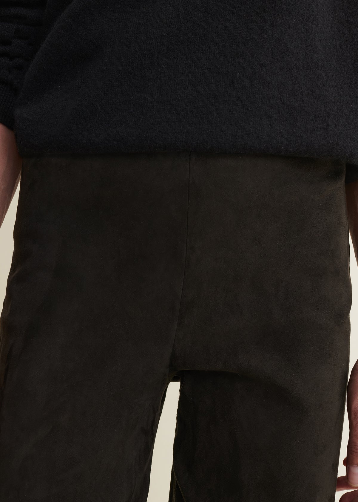Karina | Suede Straight Trousers | Iron