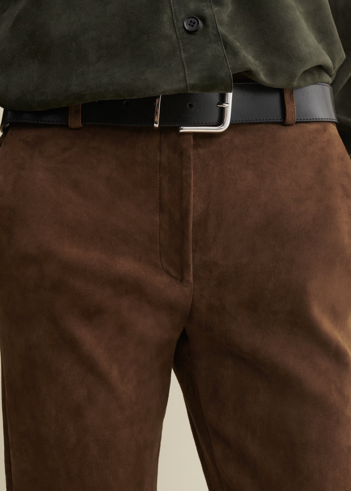 JEN | Wildlederhose mit Slim Fit | Saddle