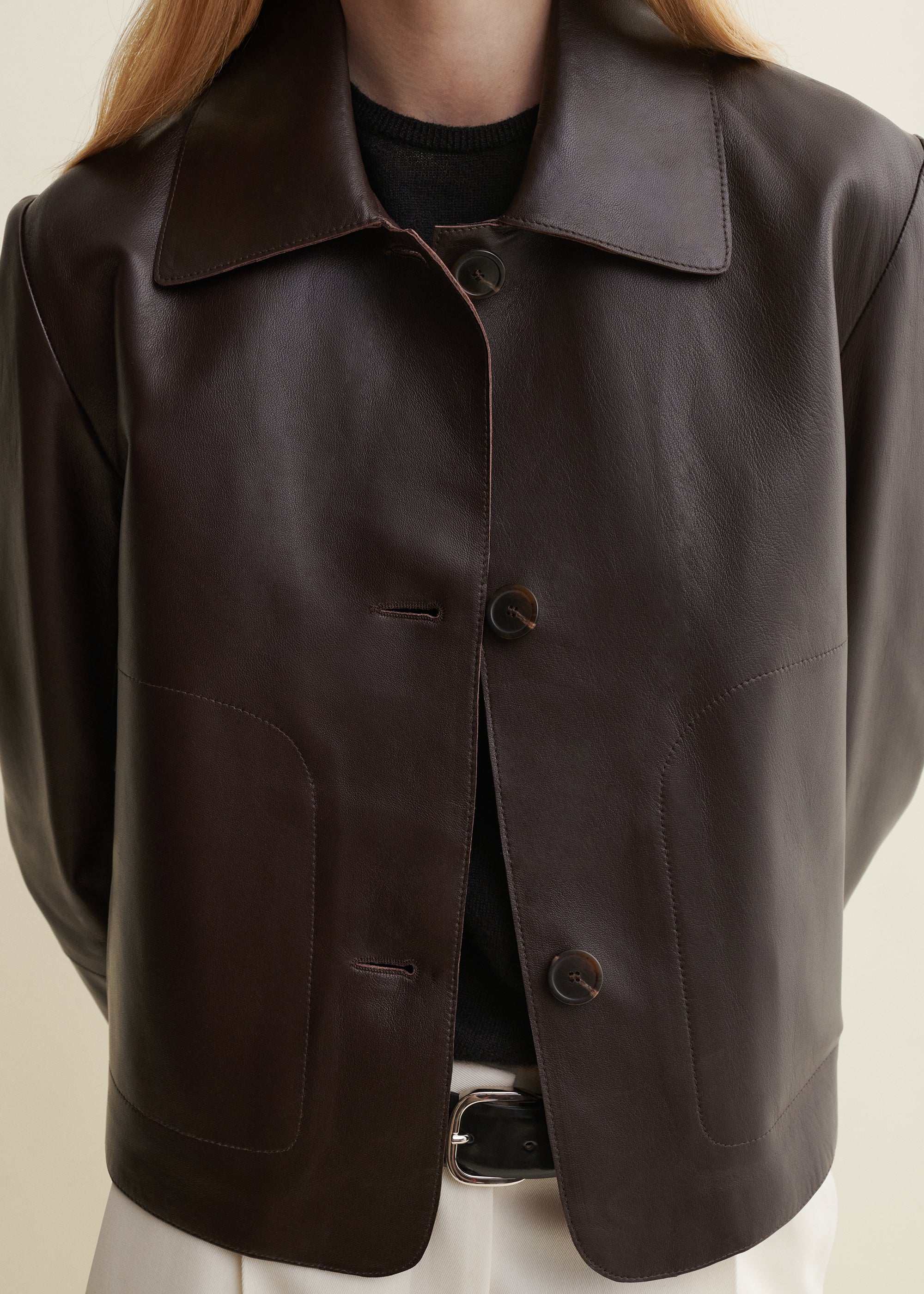 EMY | Lederjacke | COFFEE BEAN