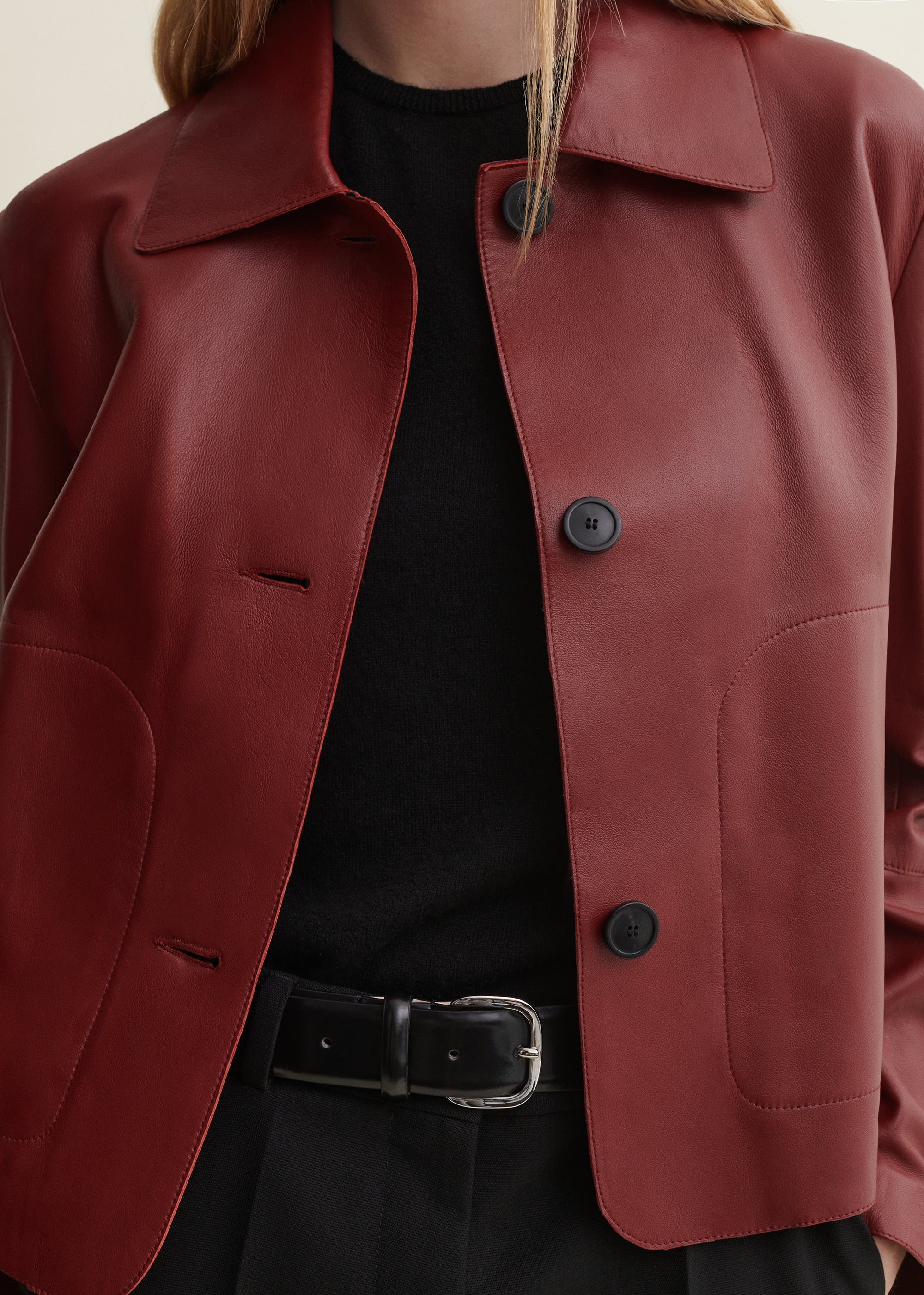 EMY | Lederjacke | SAFFRAN RED