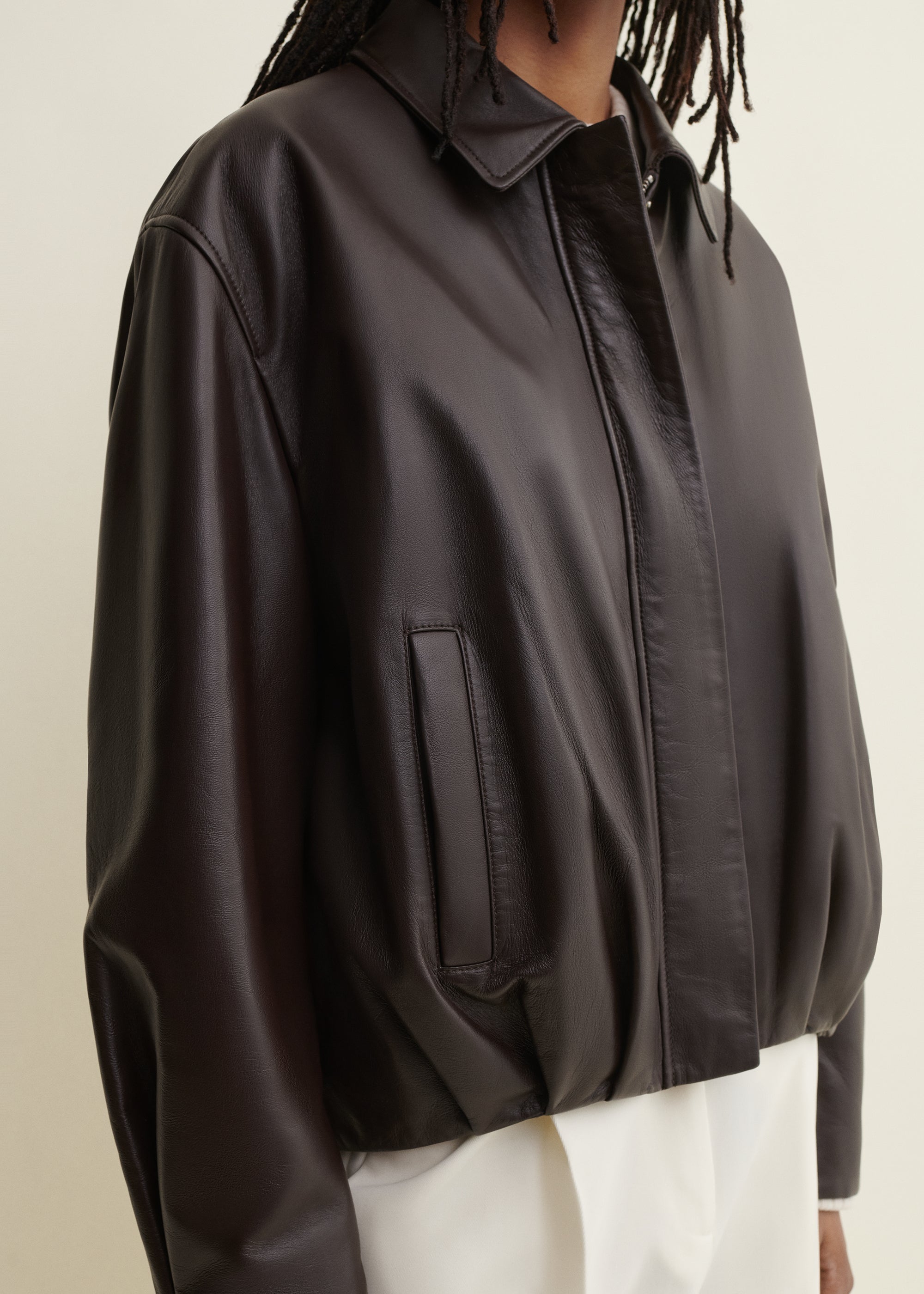 MELIS | Lederjacke im Aviator-Stil | COFFEE BEAN