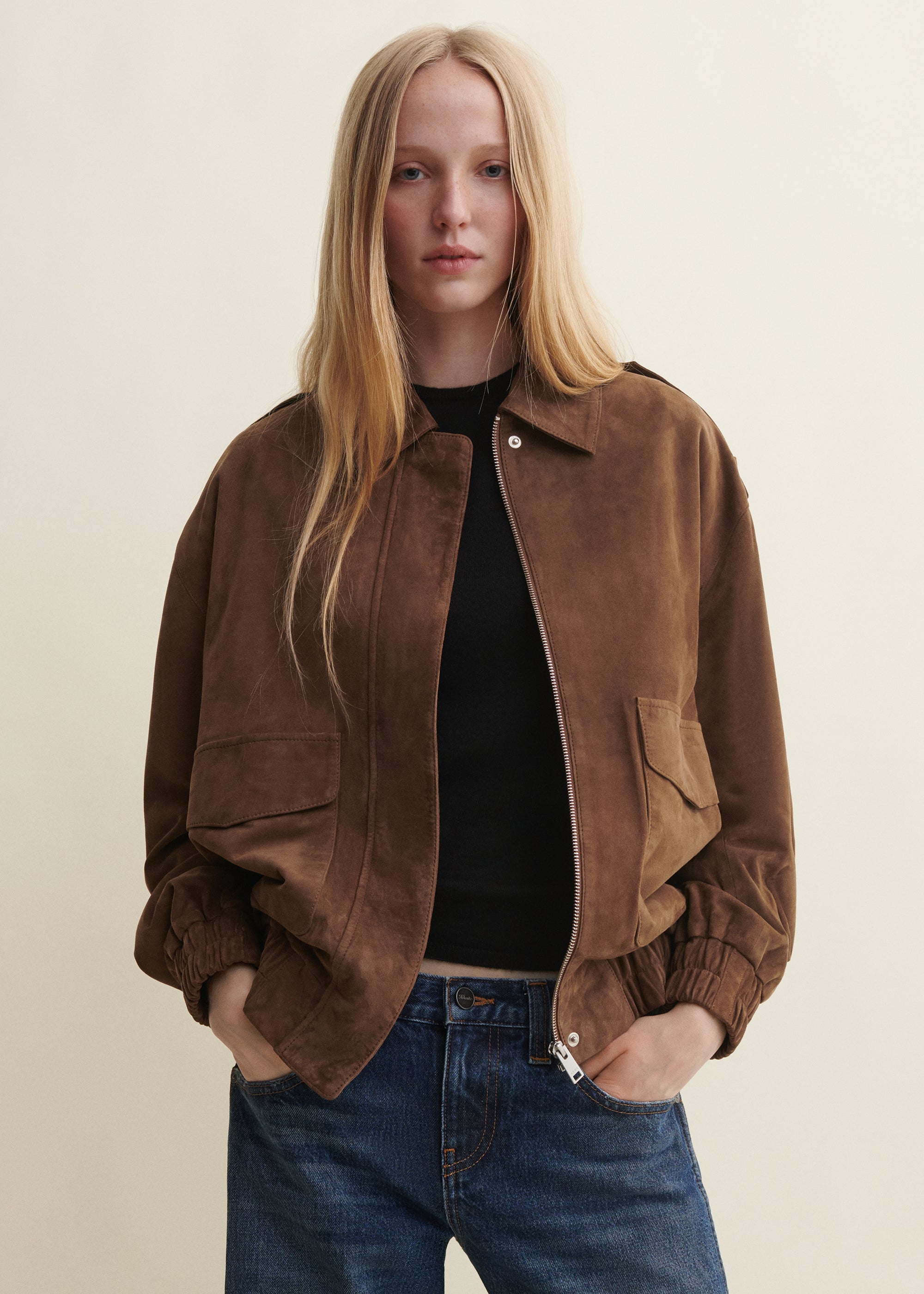 HALTI | Wildleder Bomberjacke | SADDLE