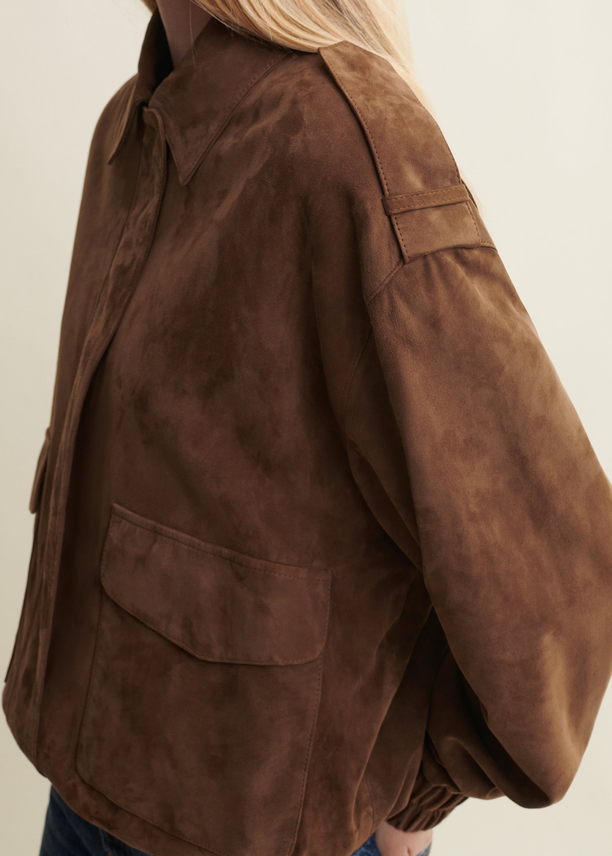 HALTI | Wildleder Bomberjacke | SADDLE