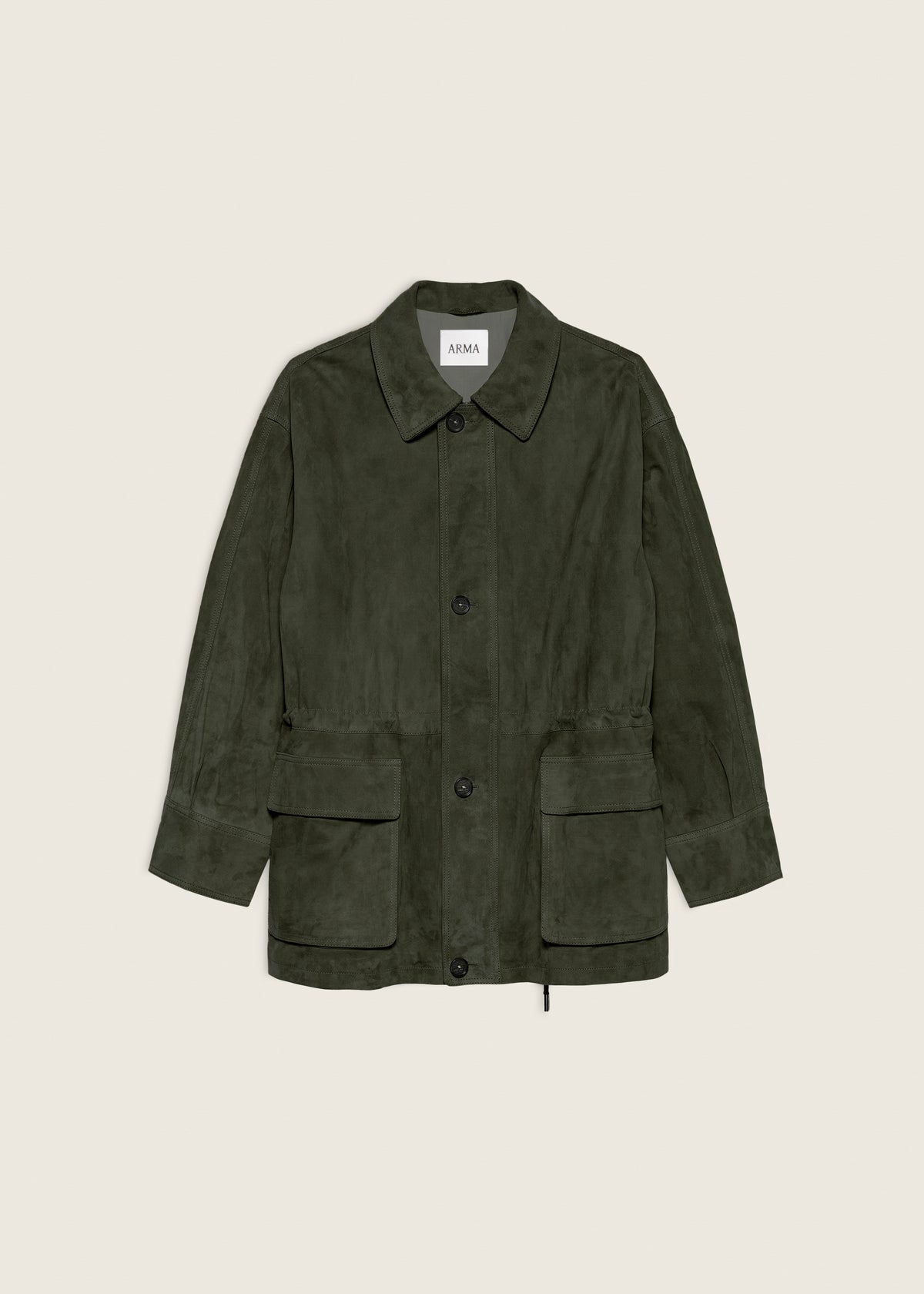 MAEVE | Suede Field Jacket | DARK GREEN
