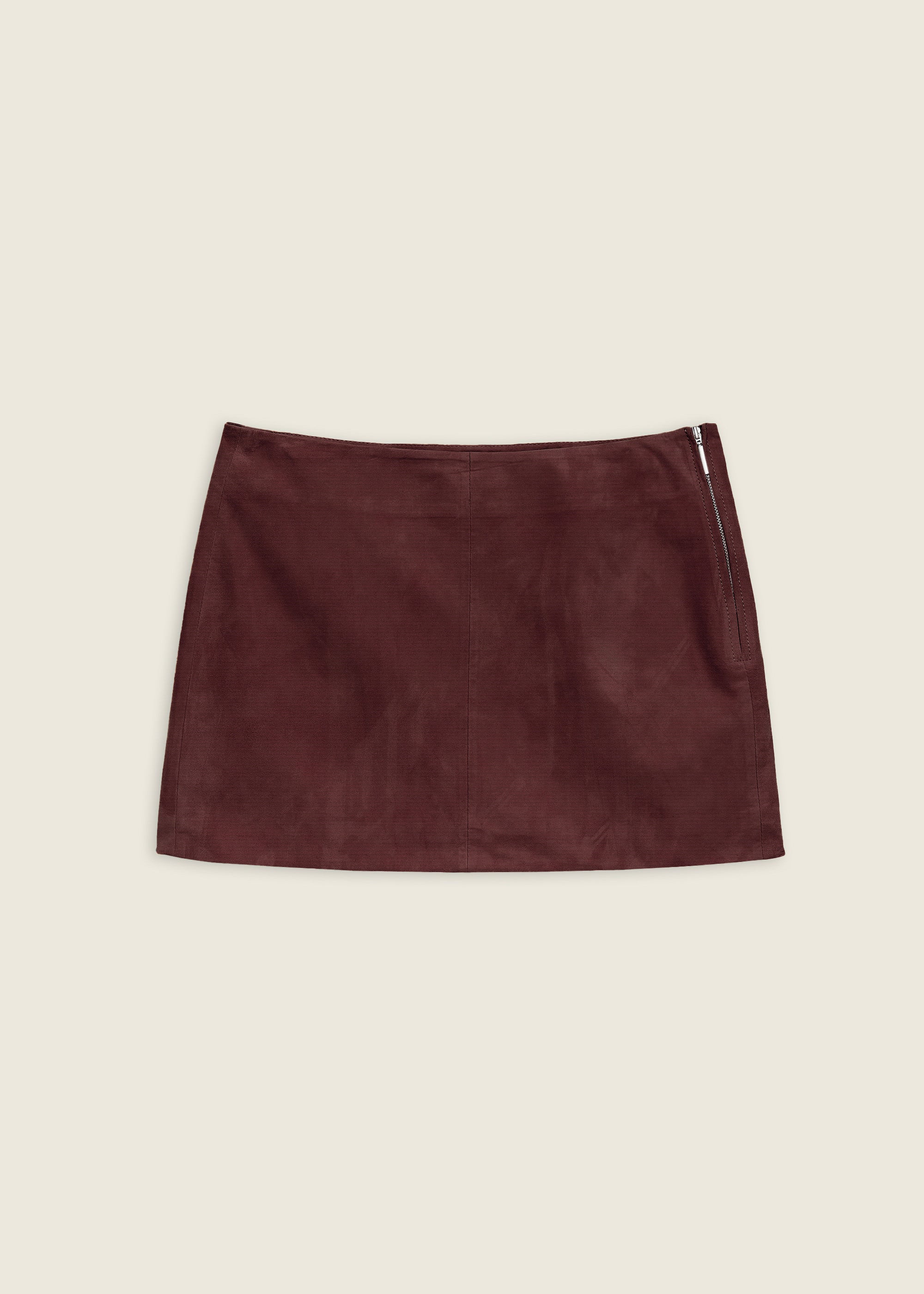MELODY | Suede Mini Skirt | MAHOGANY