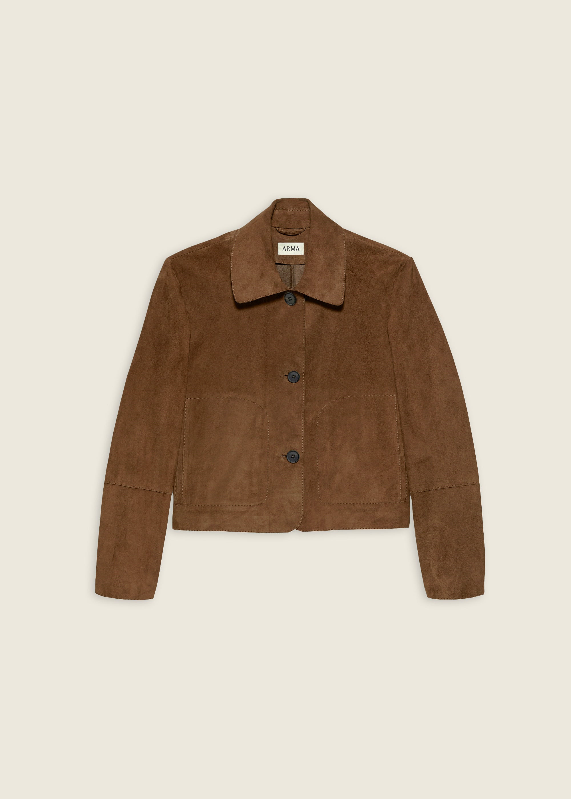 EMY | Suede Classic Jacket | SADDLE