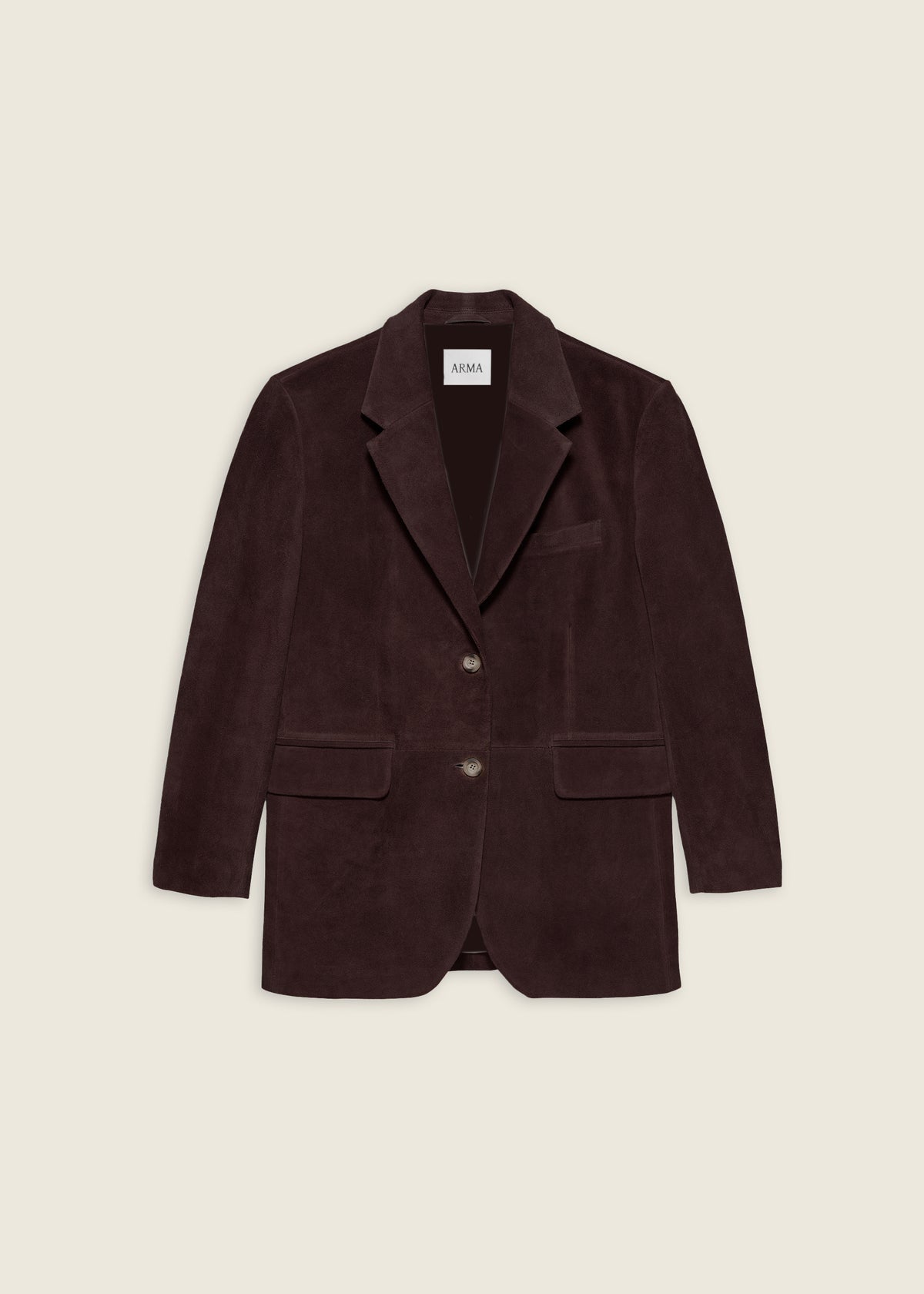 Benny | Gritty Suede Blazer | Charcoal Brown