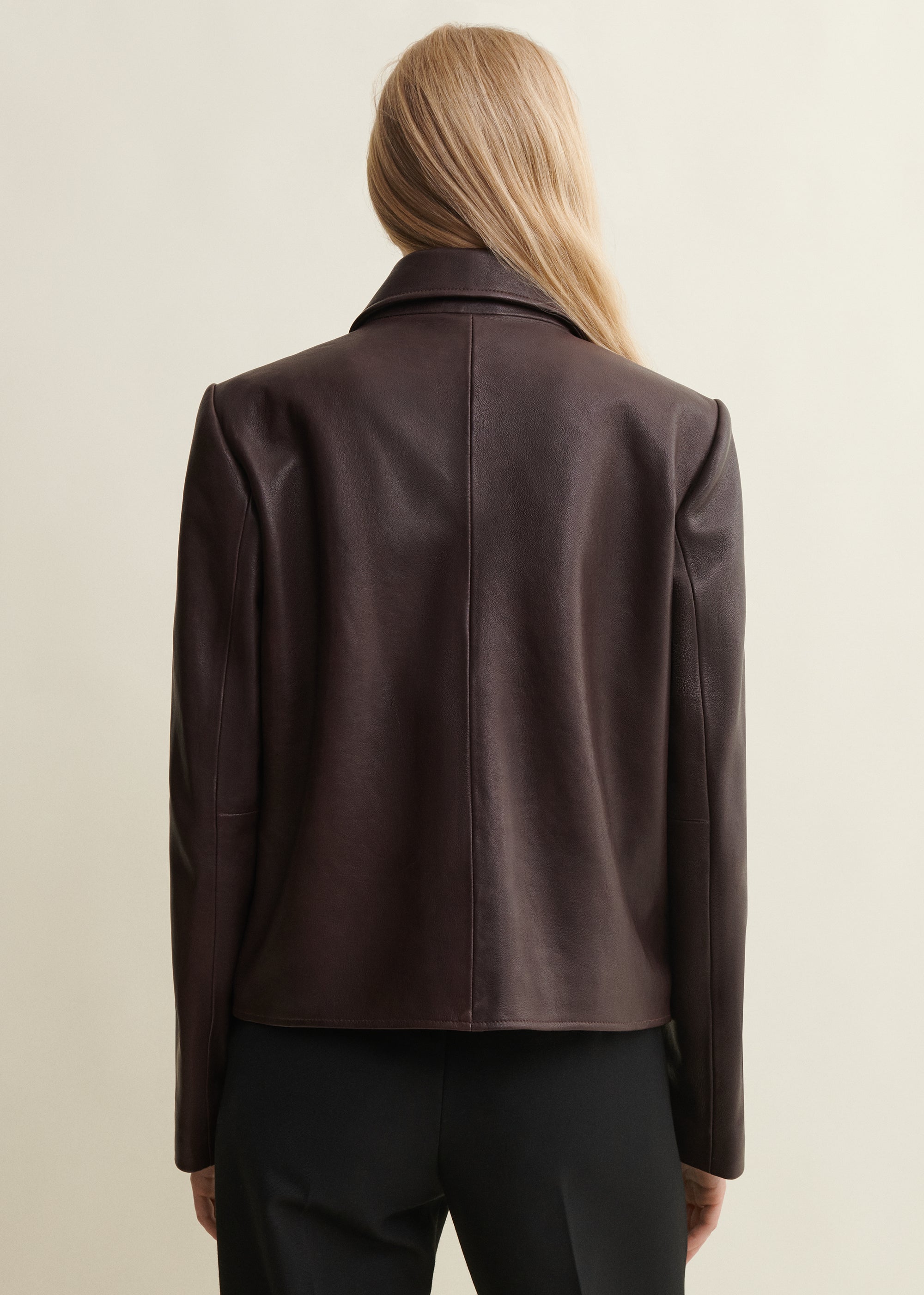 NELA | Leather Jacket | COFFEE BEAN