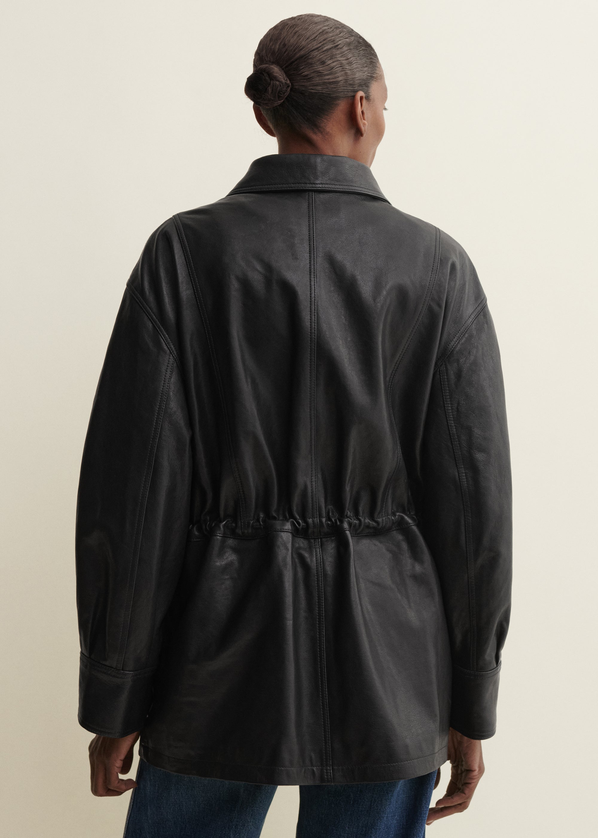MAEVE | Feldjacke aus Leder | Black