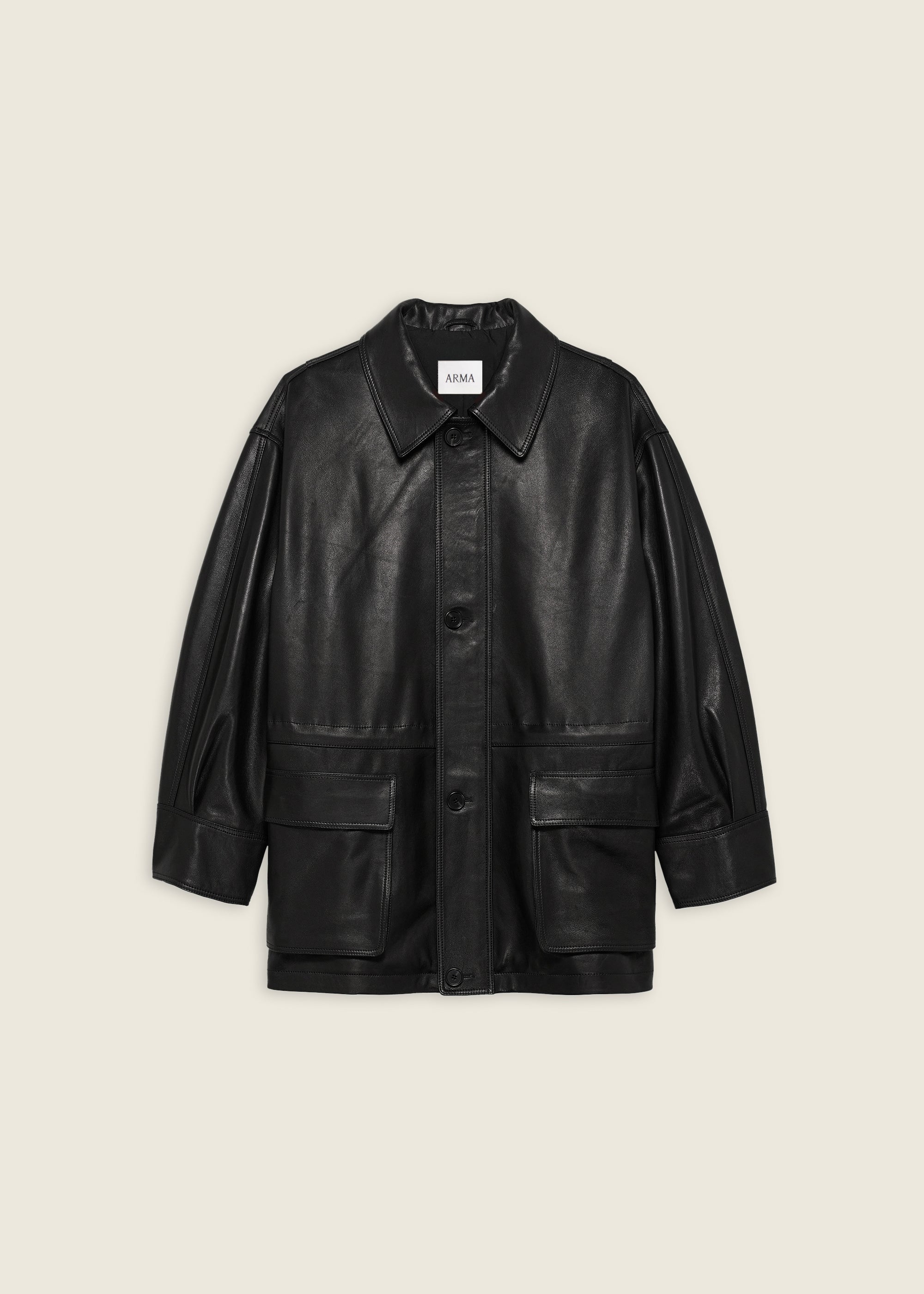 MAEVE | Feldjacke aus Leder | Black