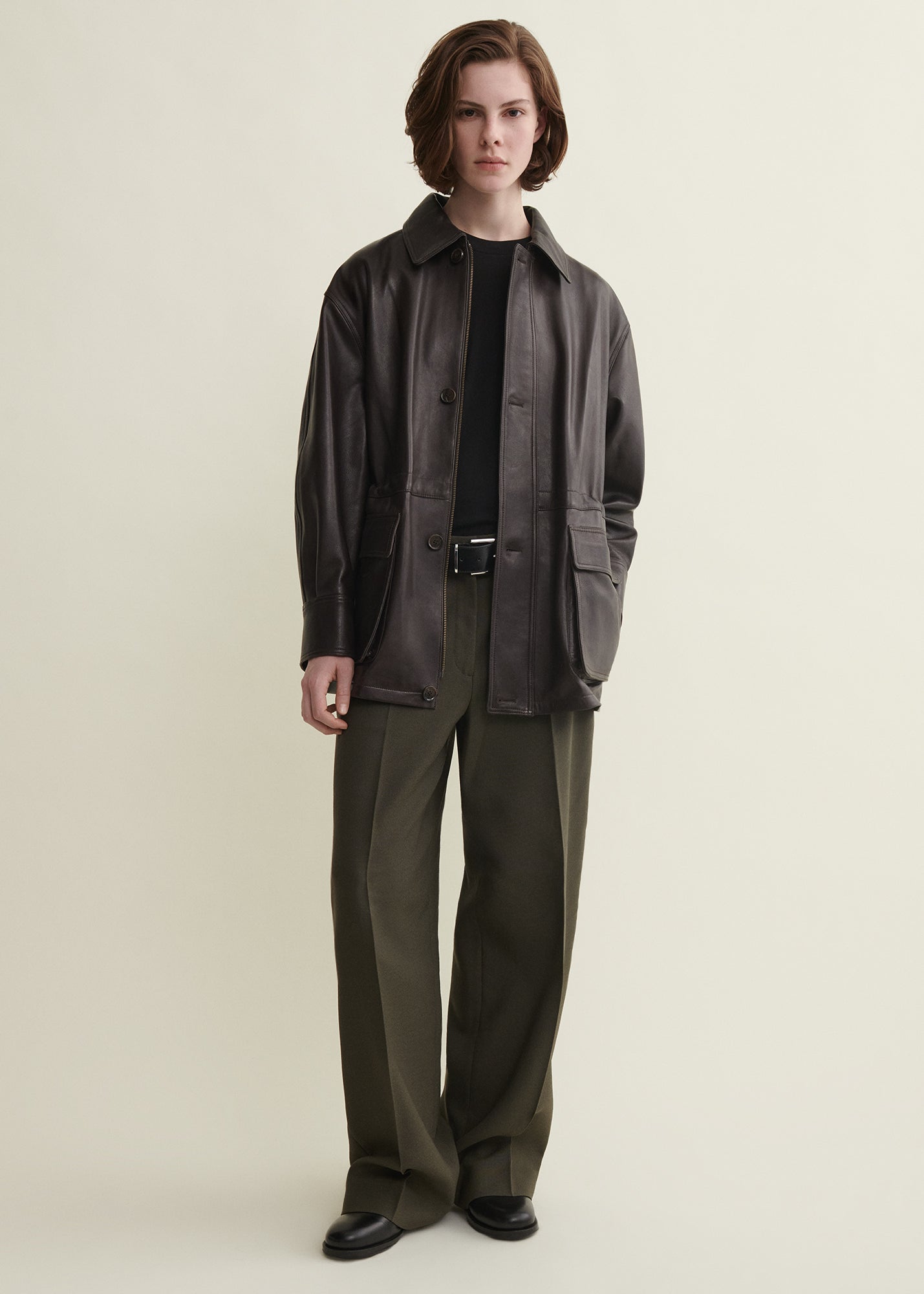 MAEVE | Feldjacke aus Leder | COFFEE BEAN