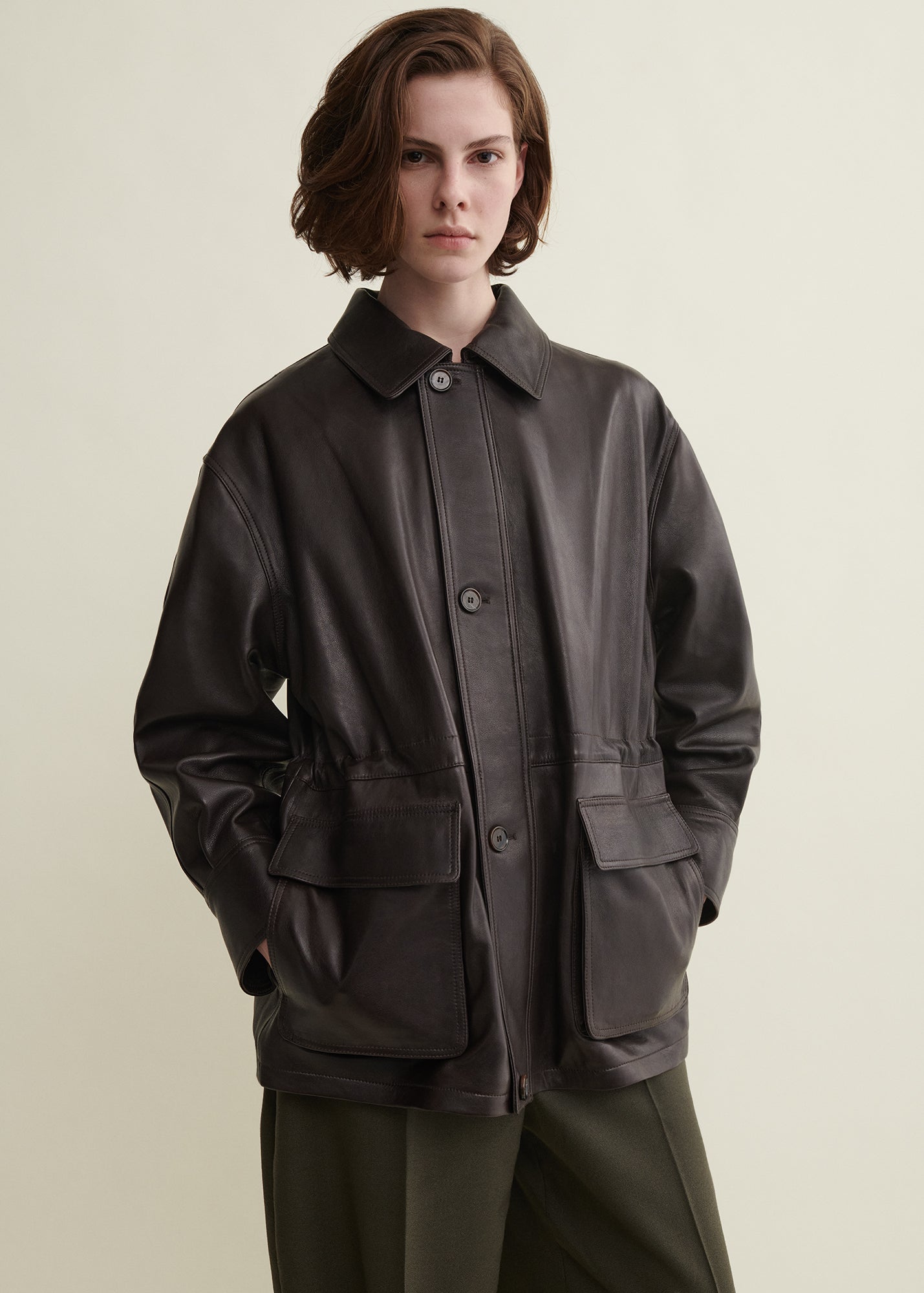 MAEVE | Feldjacke aus Leder | COFFEE BEAN