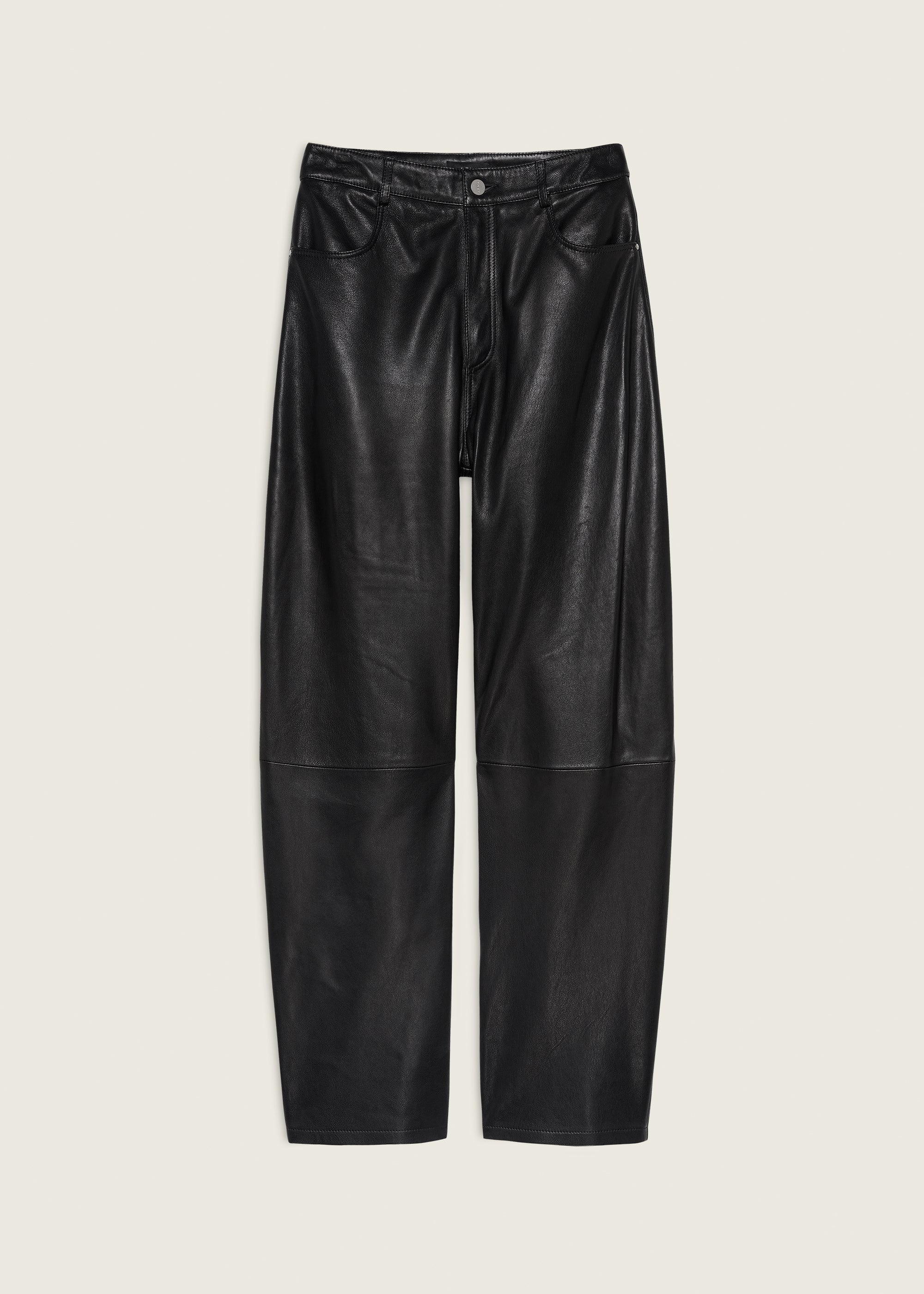 ECE | Barrel-Fit Lederhose | Black