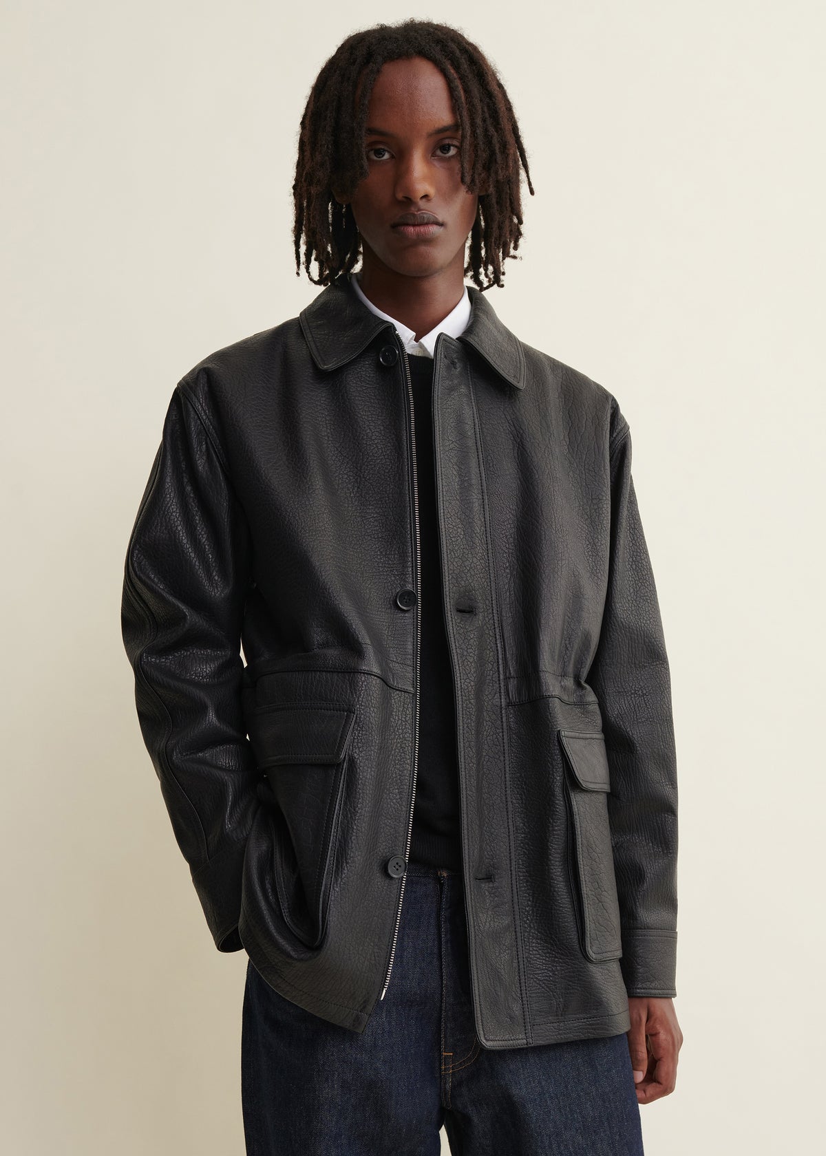 MAVIS | Leather jacket | Black
