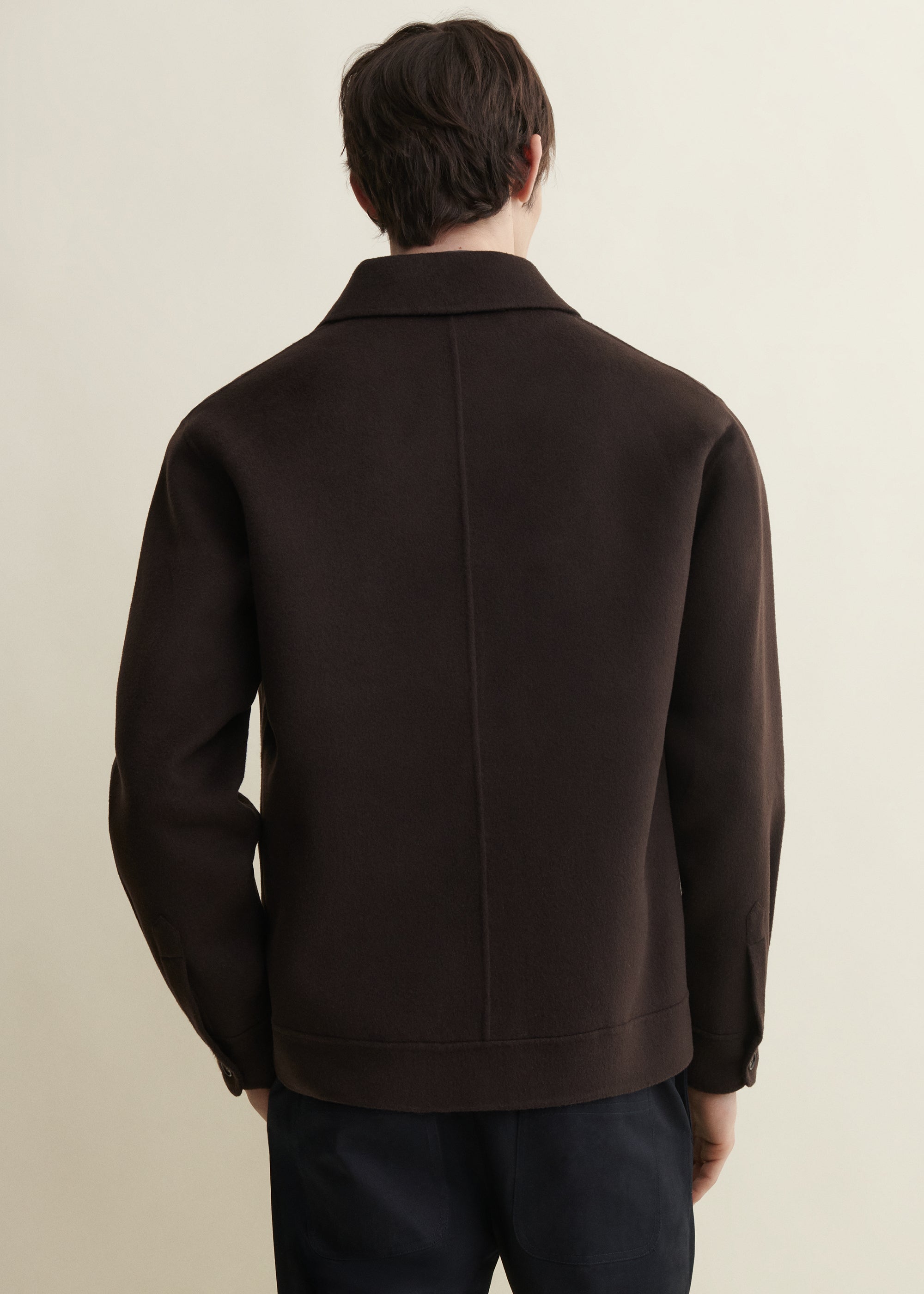 JUR | Straight Wool Jacket | Umber