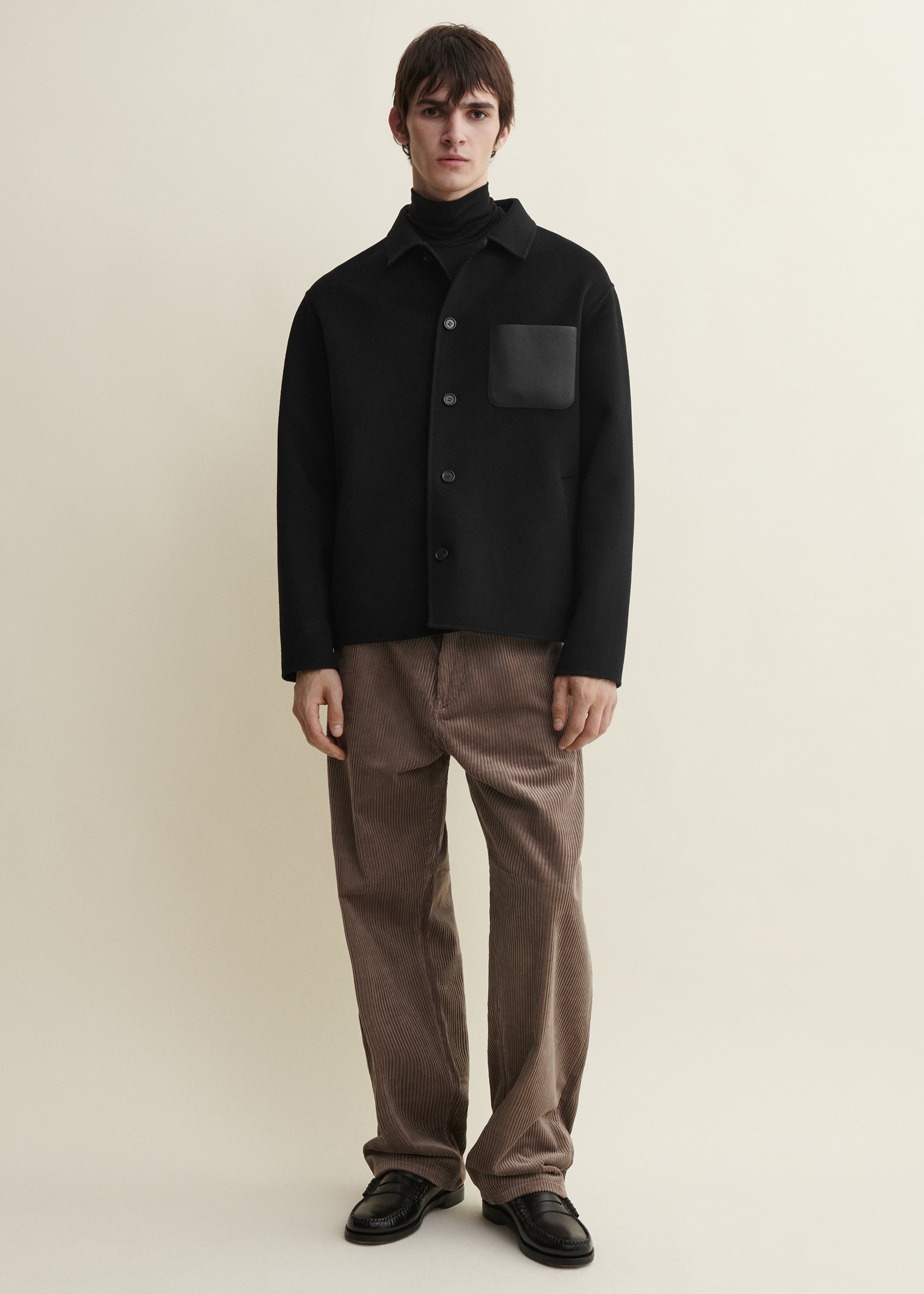 NAVID | Wool shirt | Black