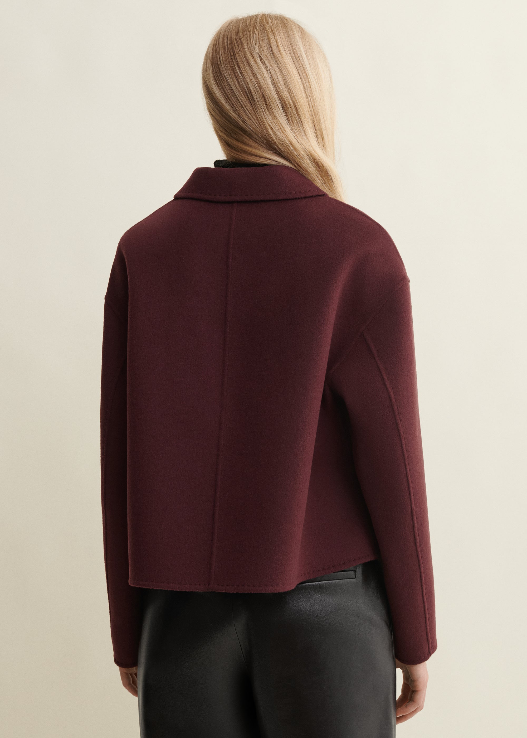 KERRY | Cropped Wool Jacket | Mahogany
