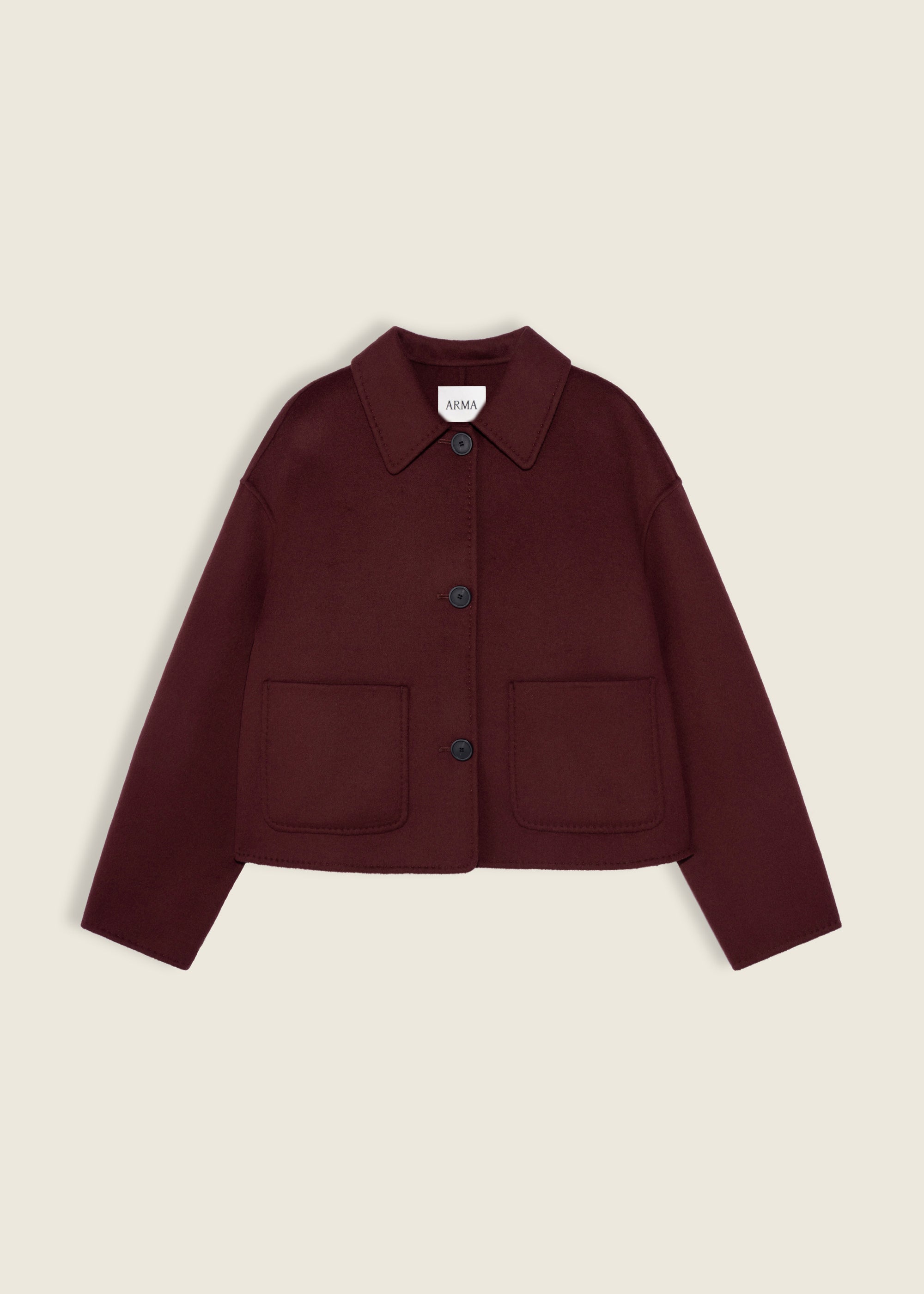 KERRY | Cropped Wool Jacket | Mahogany
