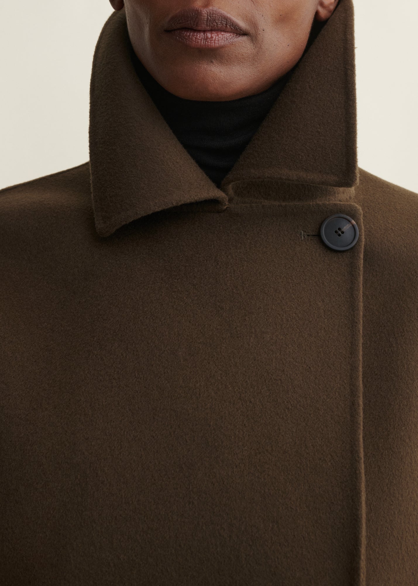 MANILA | Cropped A-line Wool Jacket | Earth Green