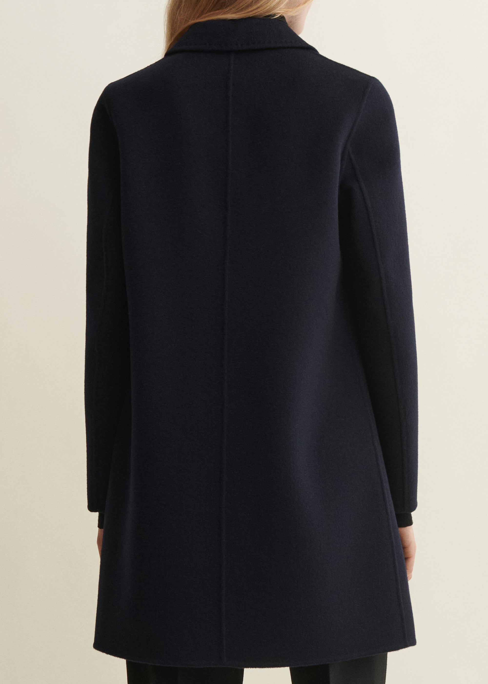 LUCERAM | Single-breasted Wool Coat | NIGHT