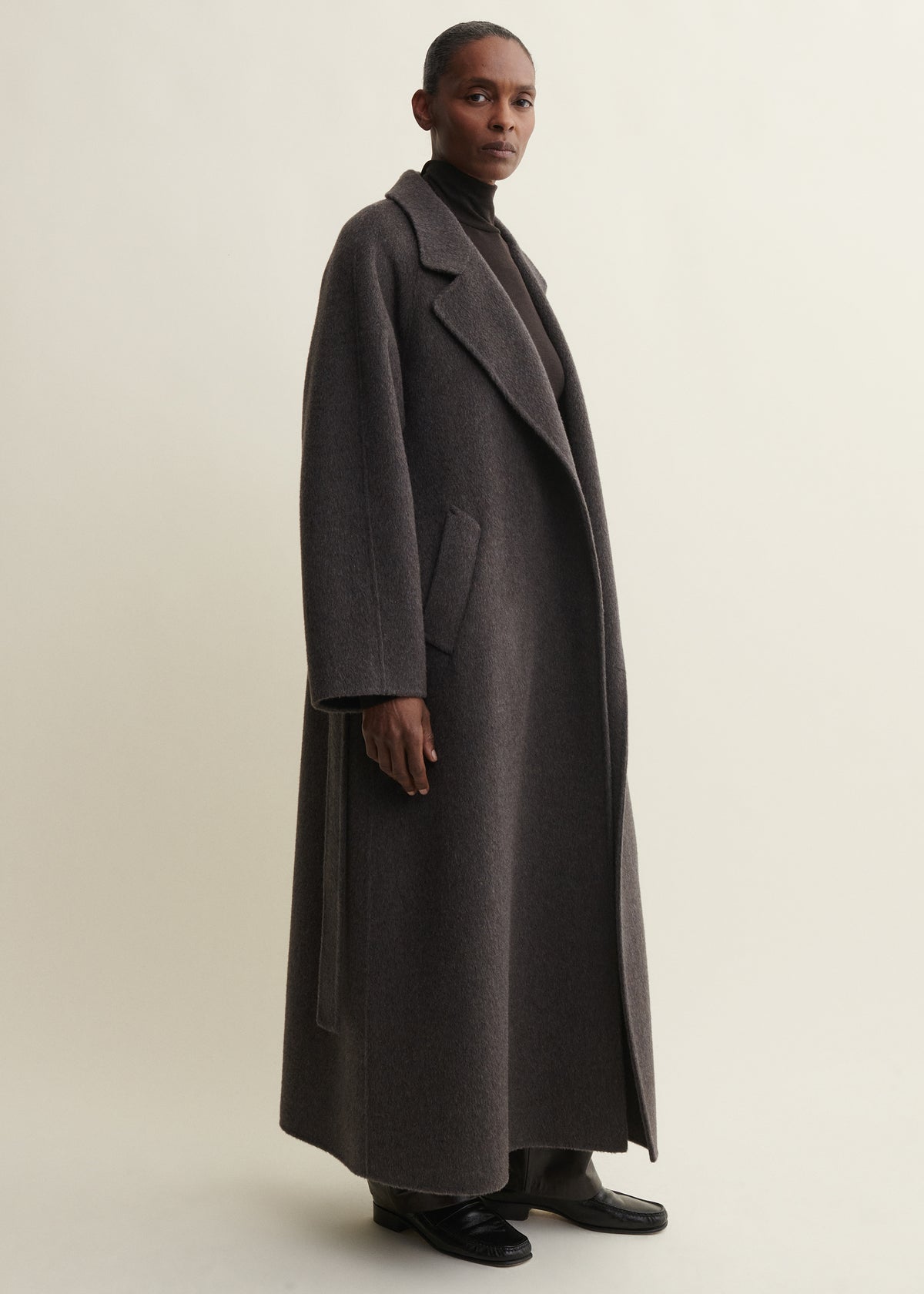 NOUK | Wollmantel | Warm Grey
