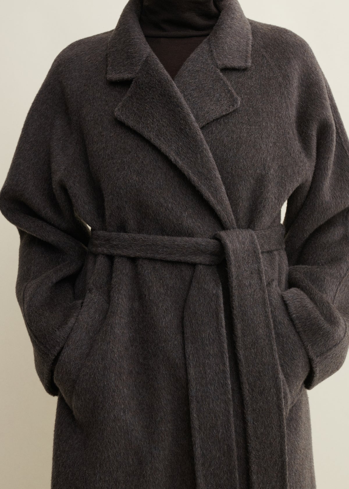 NOUK | Wollmantel | Warm Grey