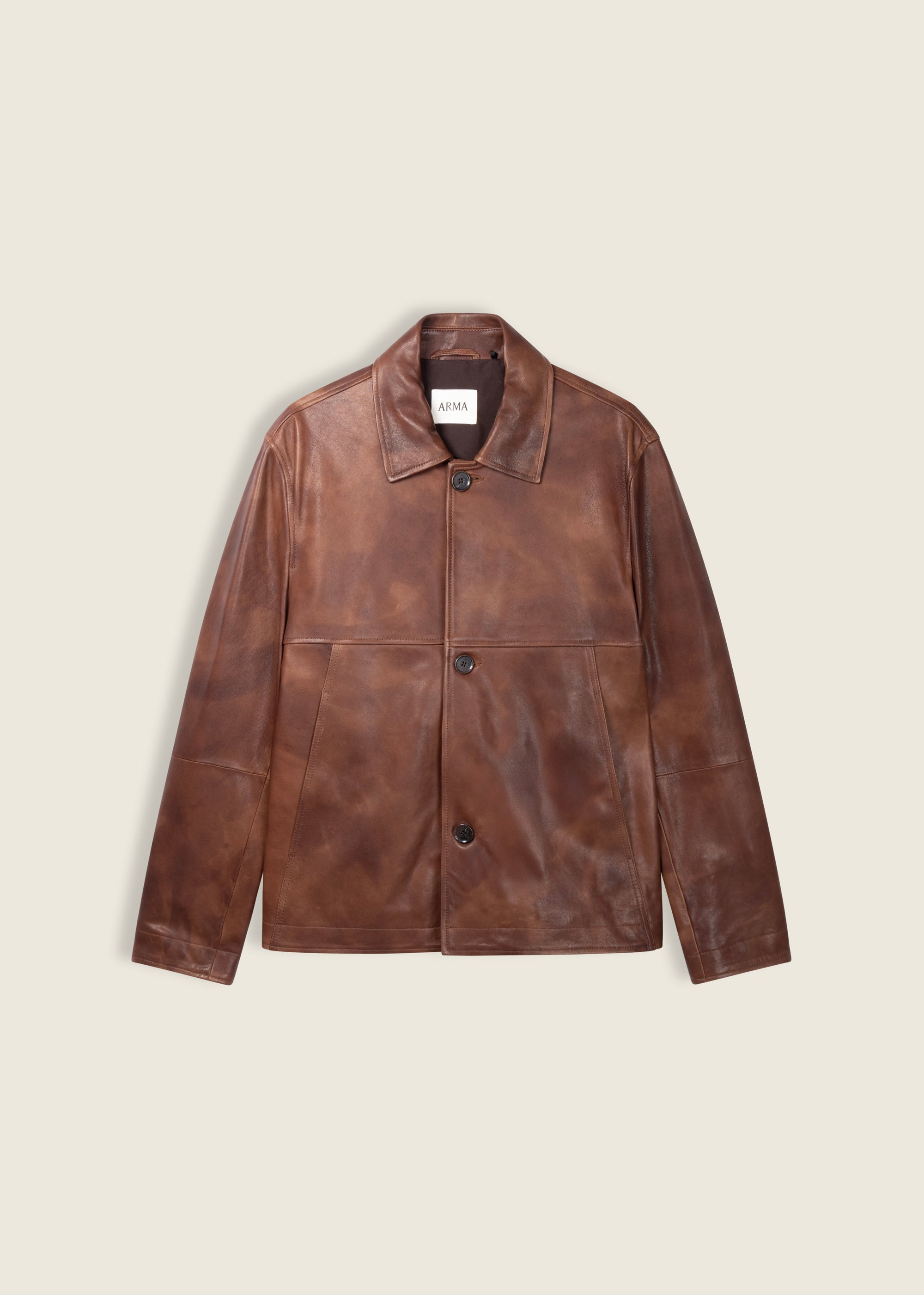 STEEP | Leather Jacket | Whiskey