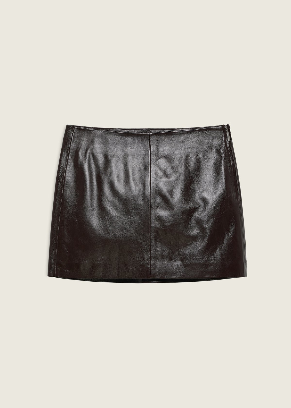 MELODY | Leather Mini Skirt | Coffee Bean