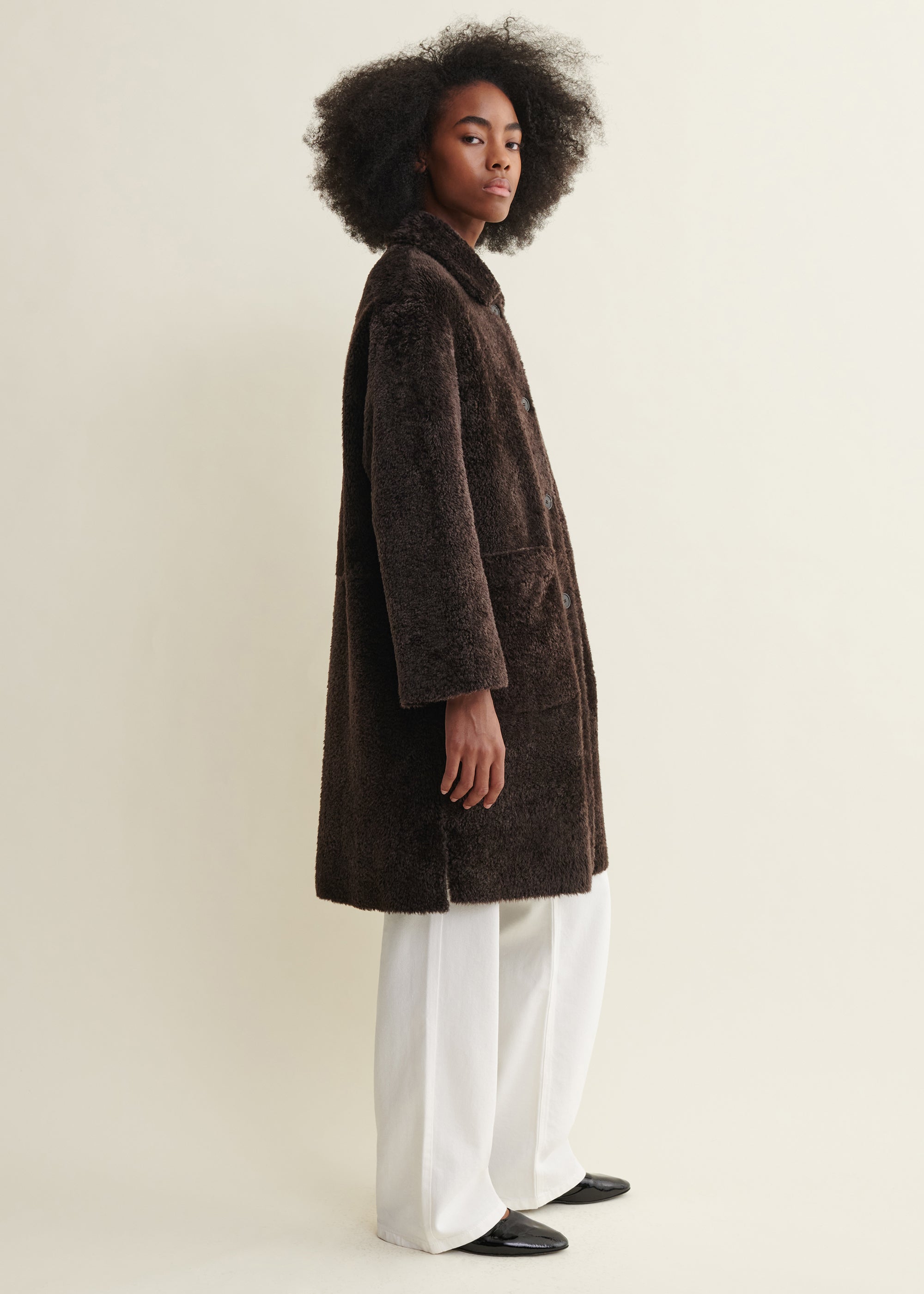 ZOEY | Shearling Jacket | Coffee Bean