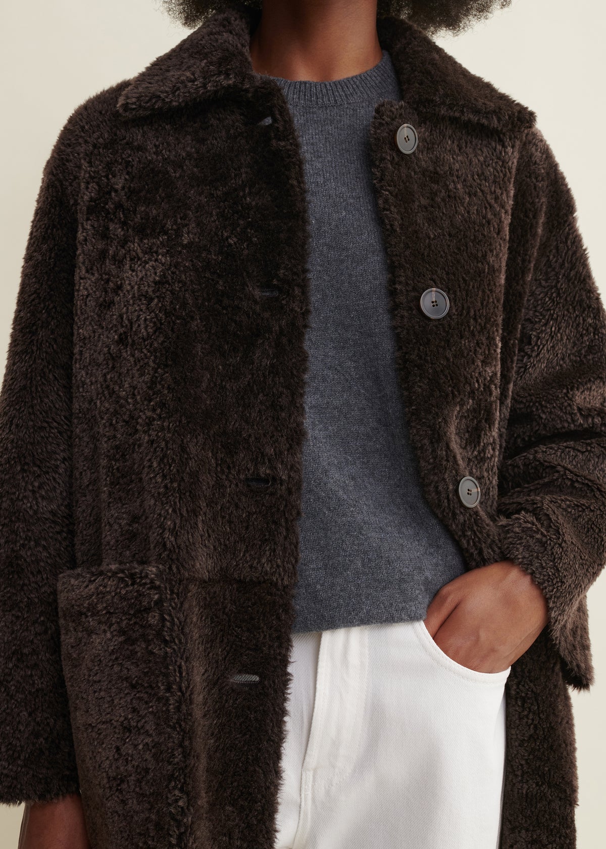 Zoey | Shearling Jacket | Coffee Bean