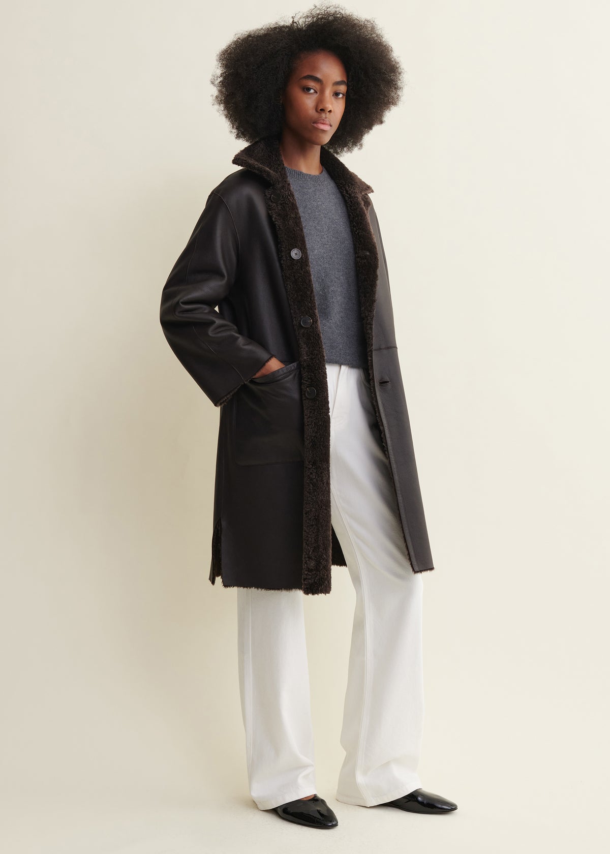 Zoey | Shearling Jacket | Coffee Bean