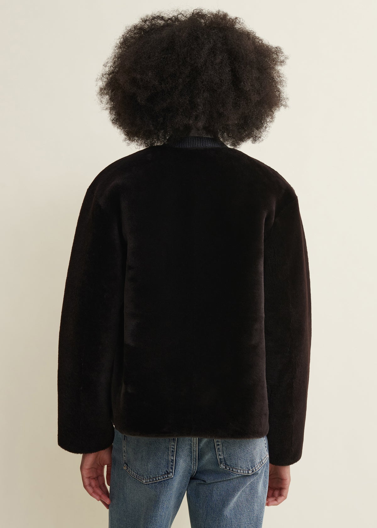 Gloria | Reversible Shearling Jacket | Coffee Bean