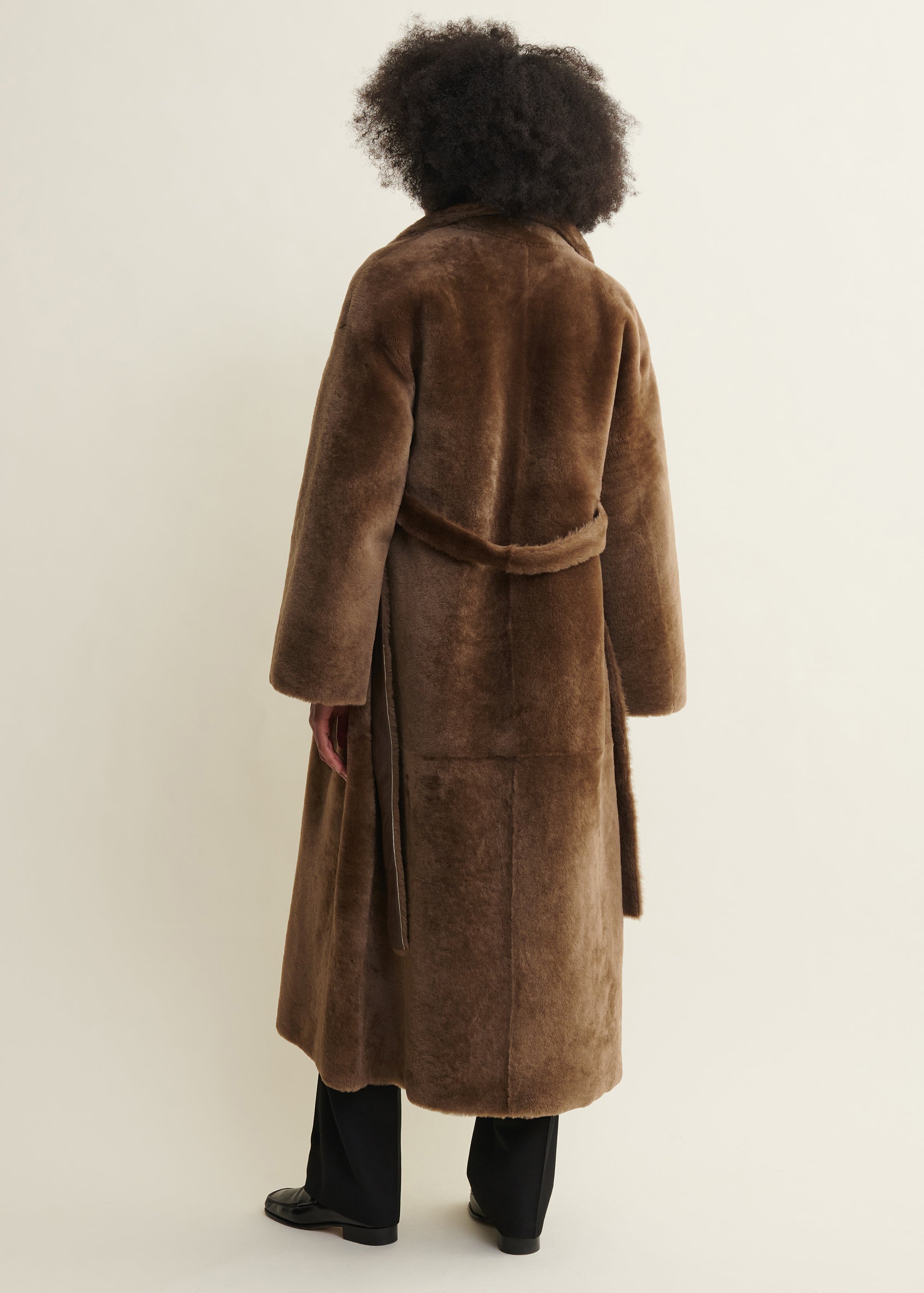 RIEN | Reversible Shearling Coat | Teak